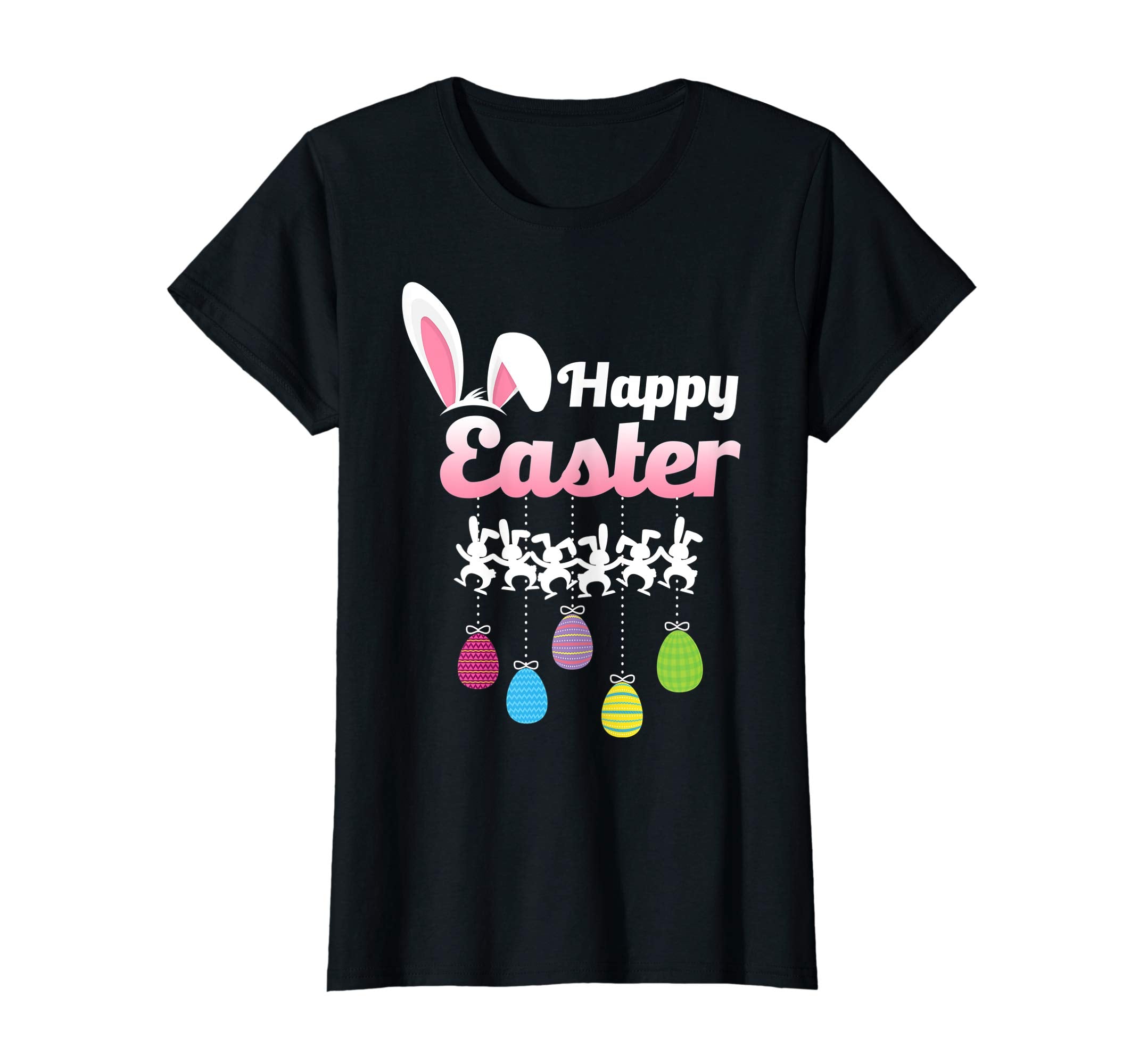 Happy Easter Bunny Tee shirt with Easter Eggs T-Shirt