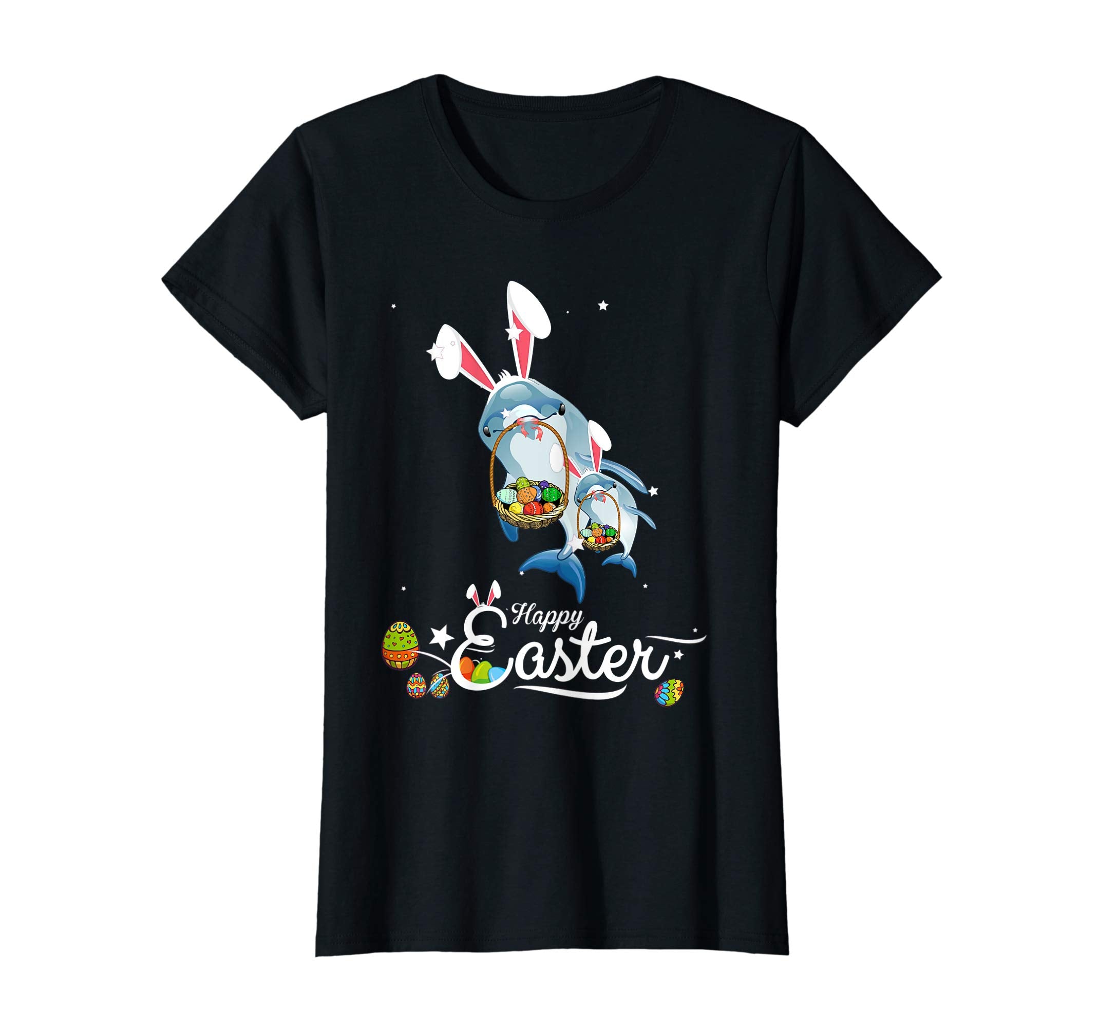 Cute Easter Dolphins with Bunny Ears and Eggs T Shirt