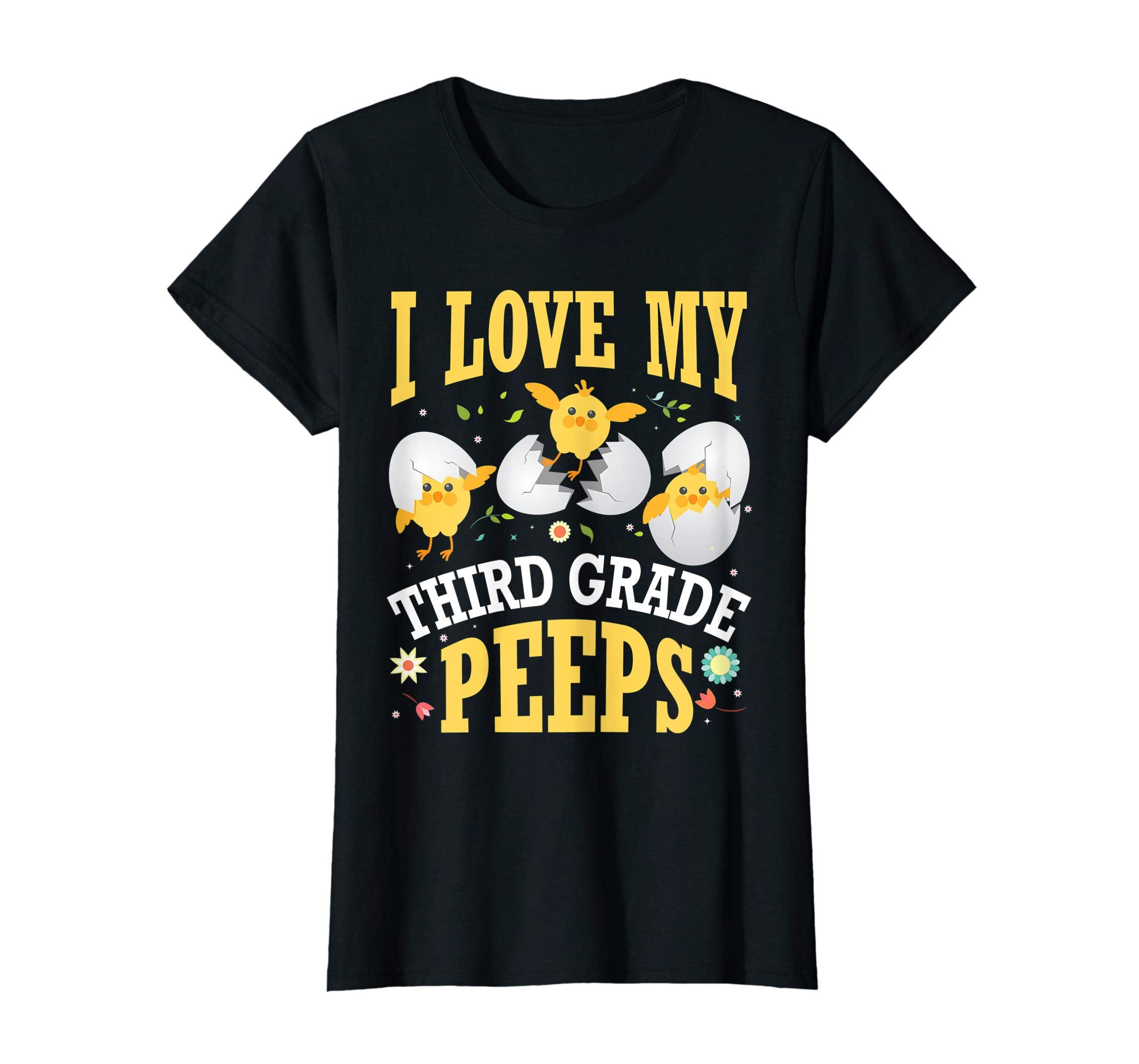 I Love My Third Grade Peeps Chicks Easter Teacher Shirt