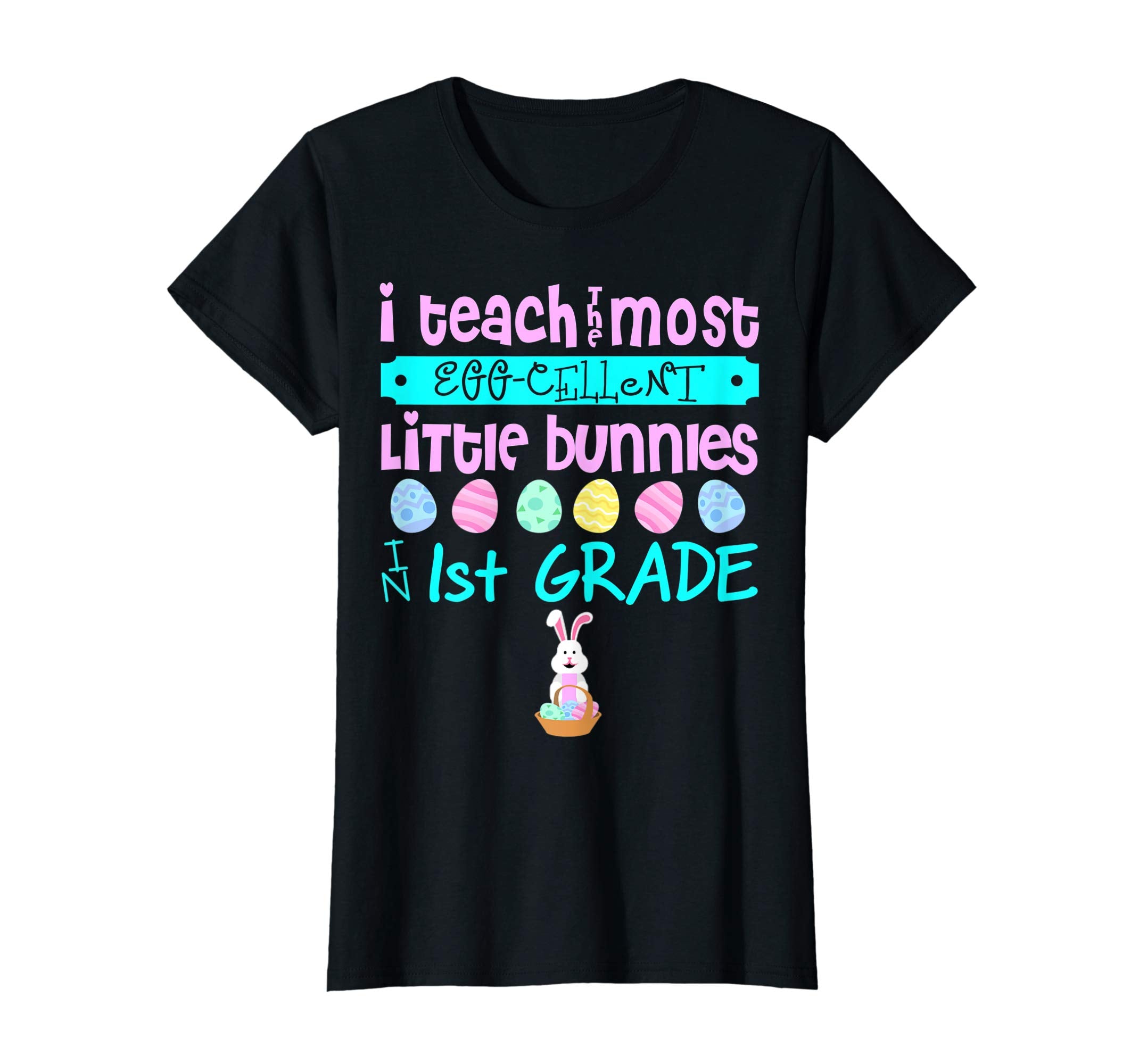 Easter Egg Shirt Teachers Day Gift Bunnies First Grade Tee