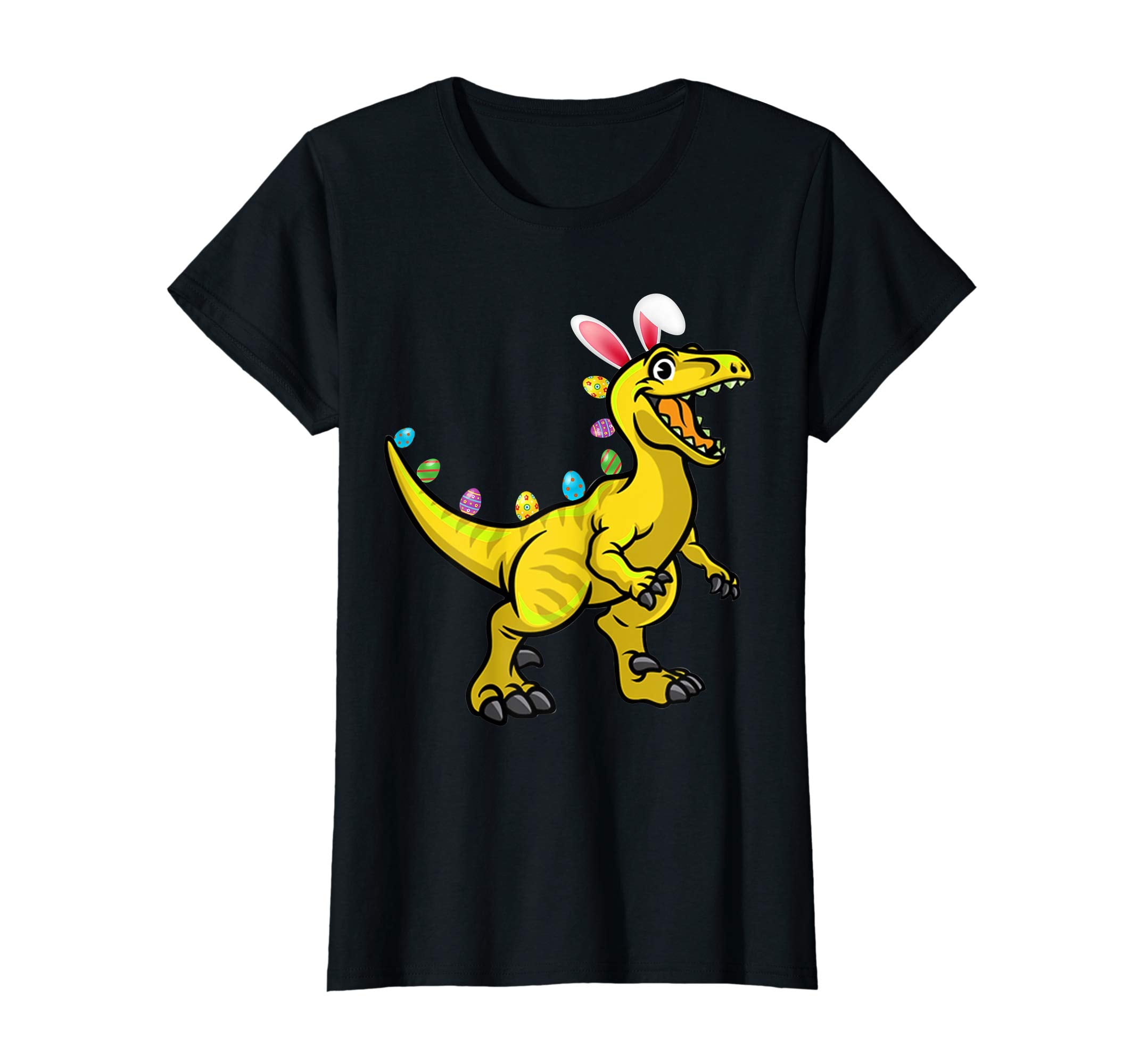 Funny Dinosaur T-rex Bunny with Eggs Easter T shirt