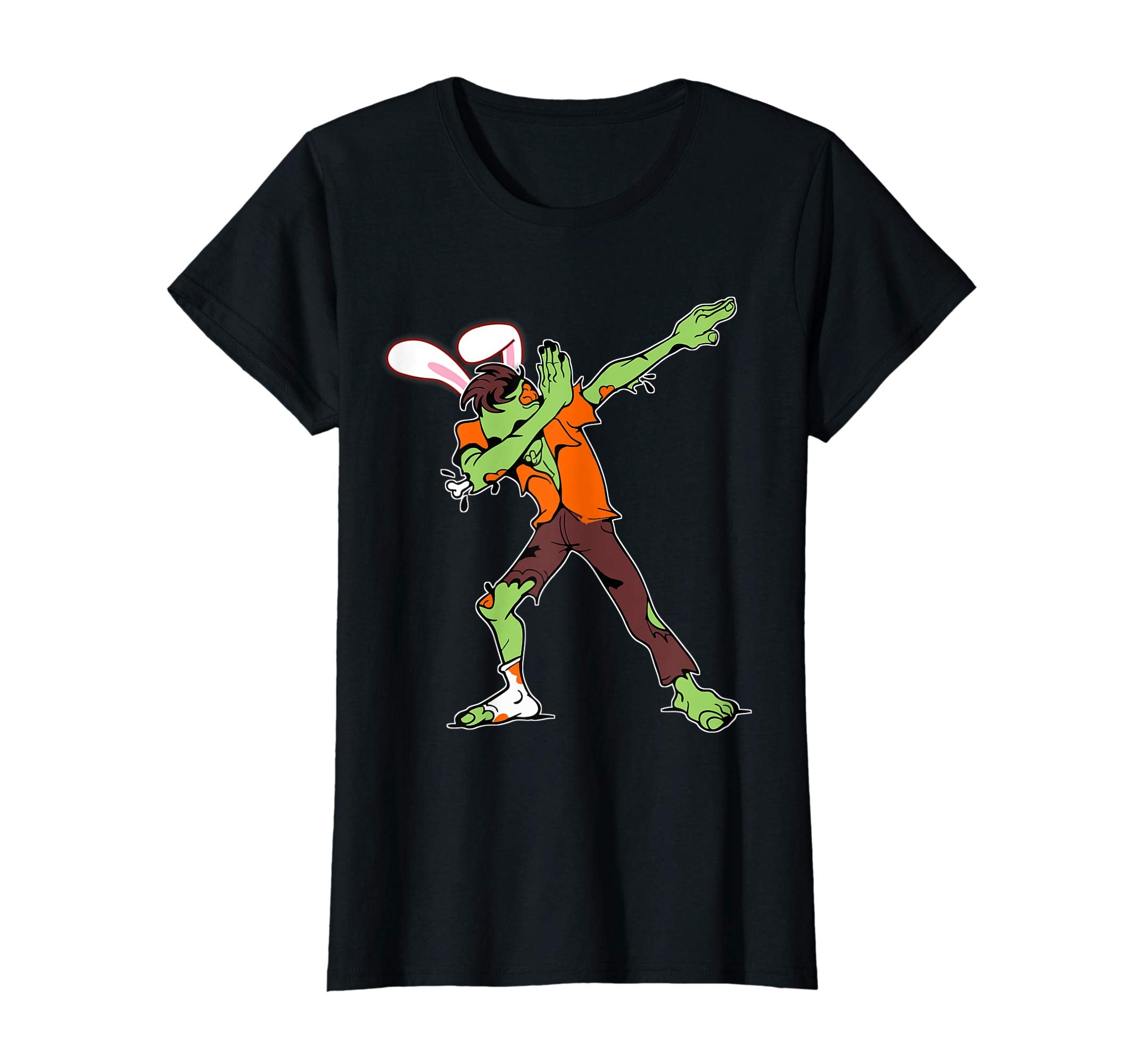 Easter Bunny Dabbing Zombie Tshirt Rabbit Ears Animal Gift