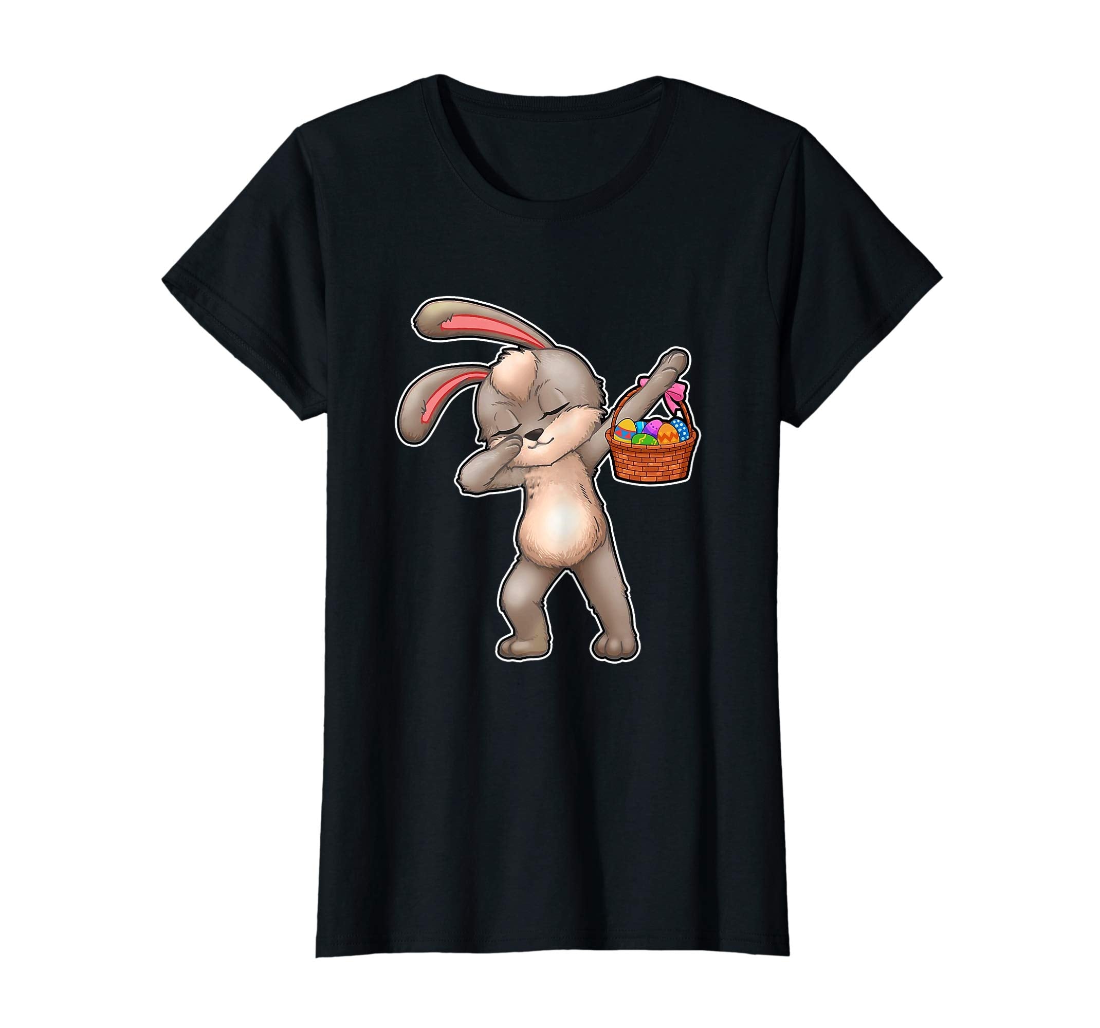 Dabbing Easter Bunny With Basket Of Eggs T-Shirt
