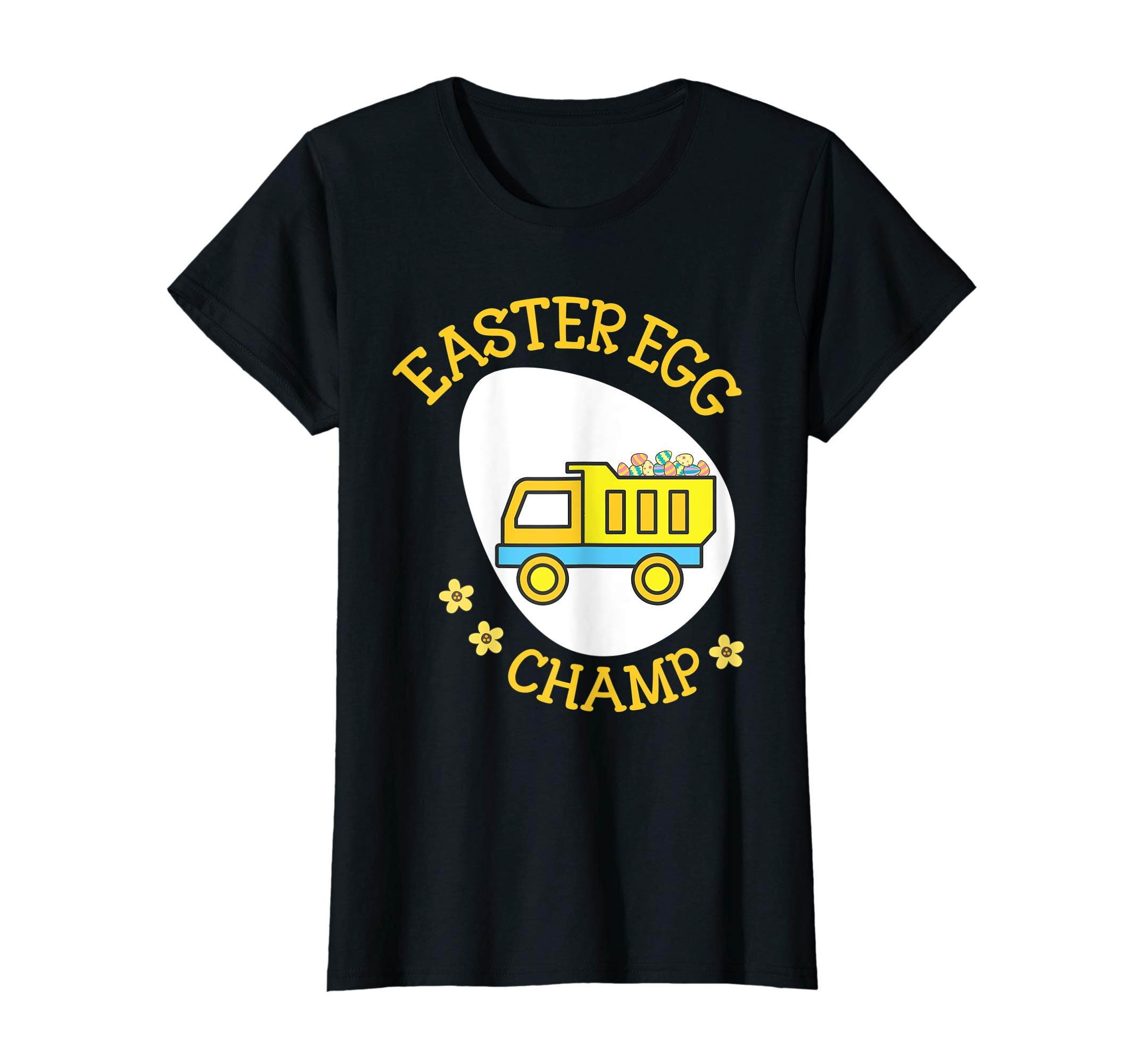 Truck Carring Easter Eggs On Big Egg Shirt Easter Egg Champ
