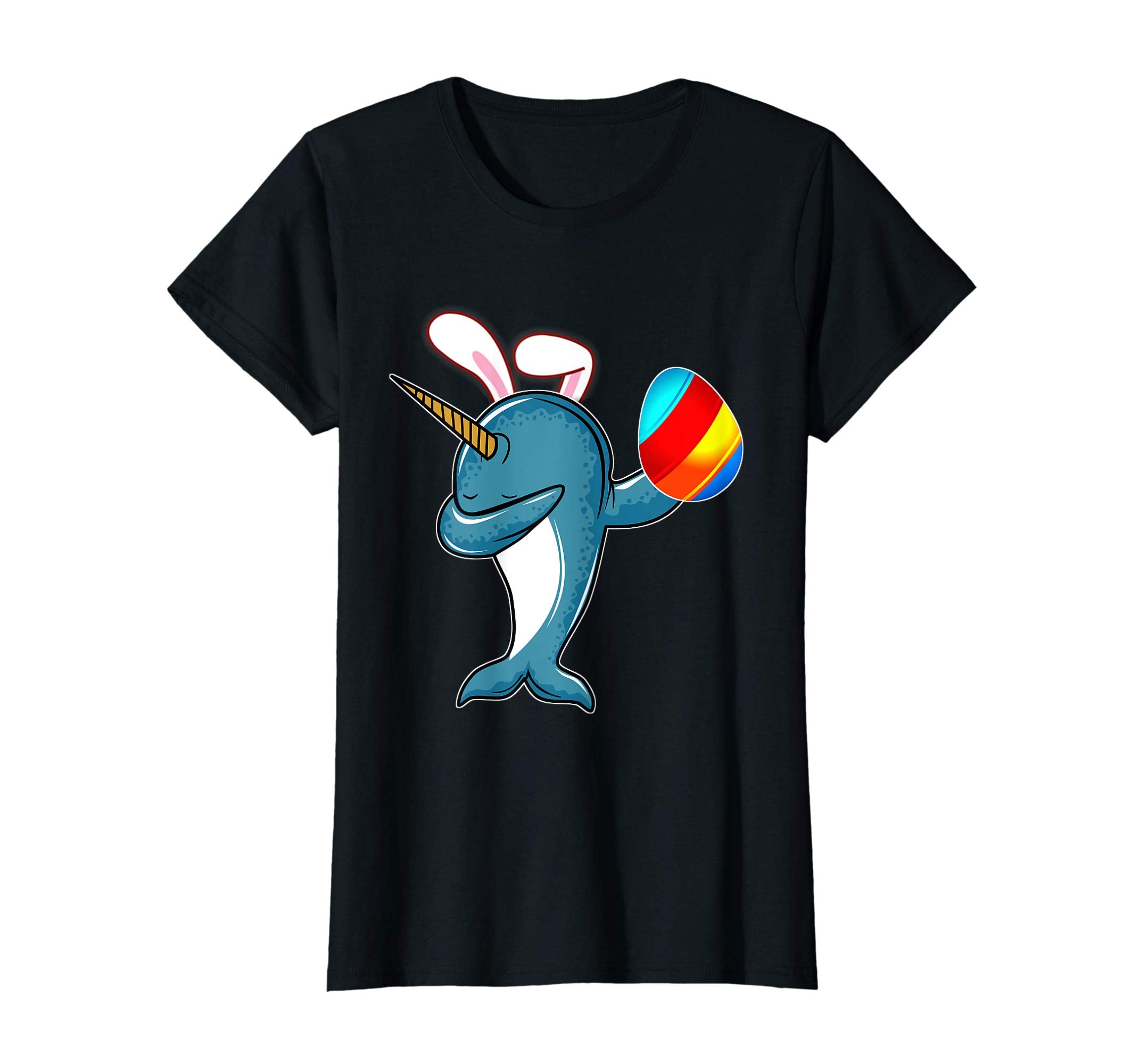 Easter Bunny Dabbing Narwhal Unicorn Tshirt Egg Ears Gift