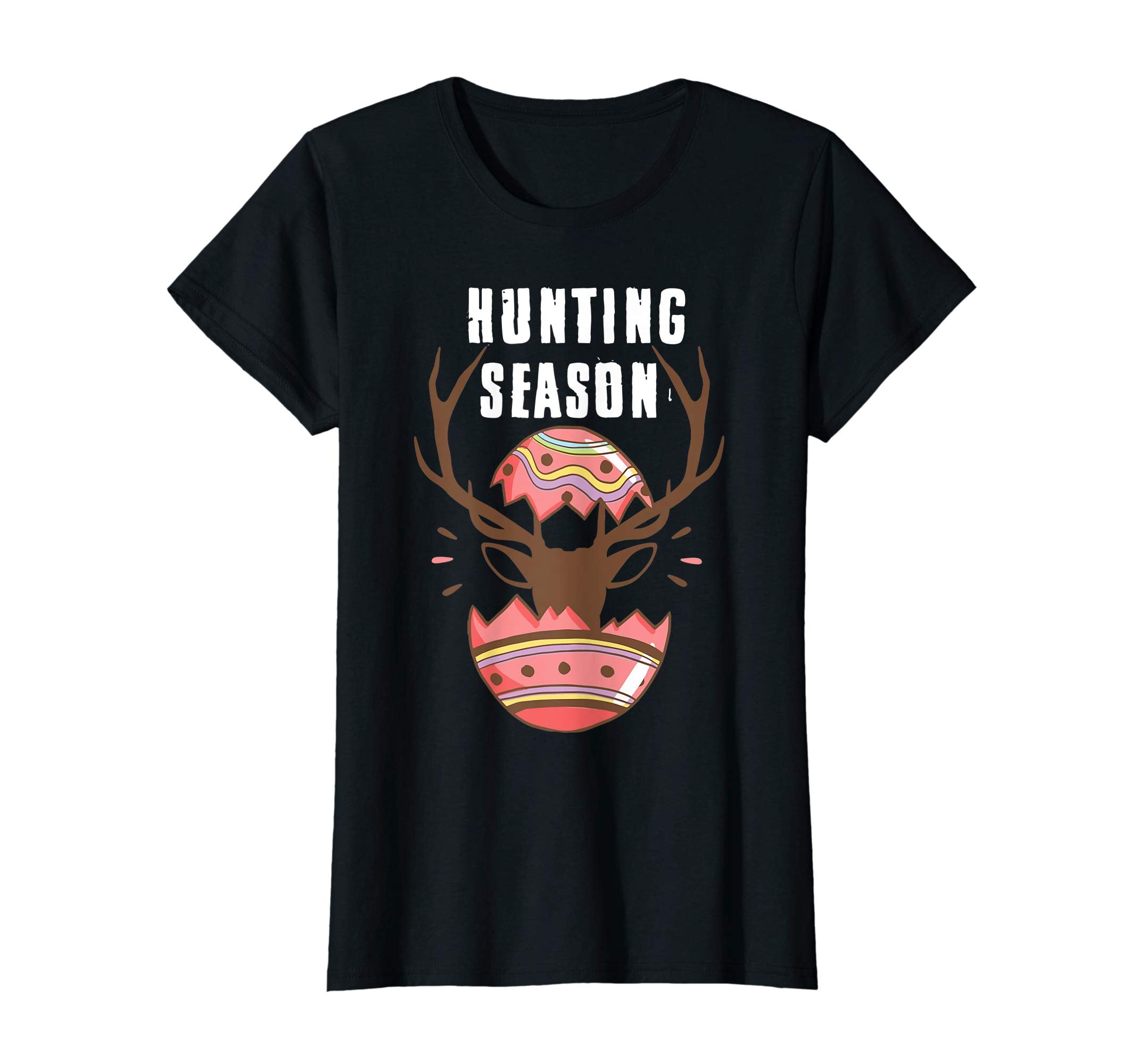 Hunting Season Funny Easter Eggs Deer Antlers T-Shirt