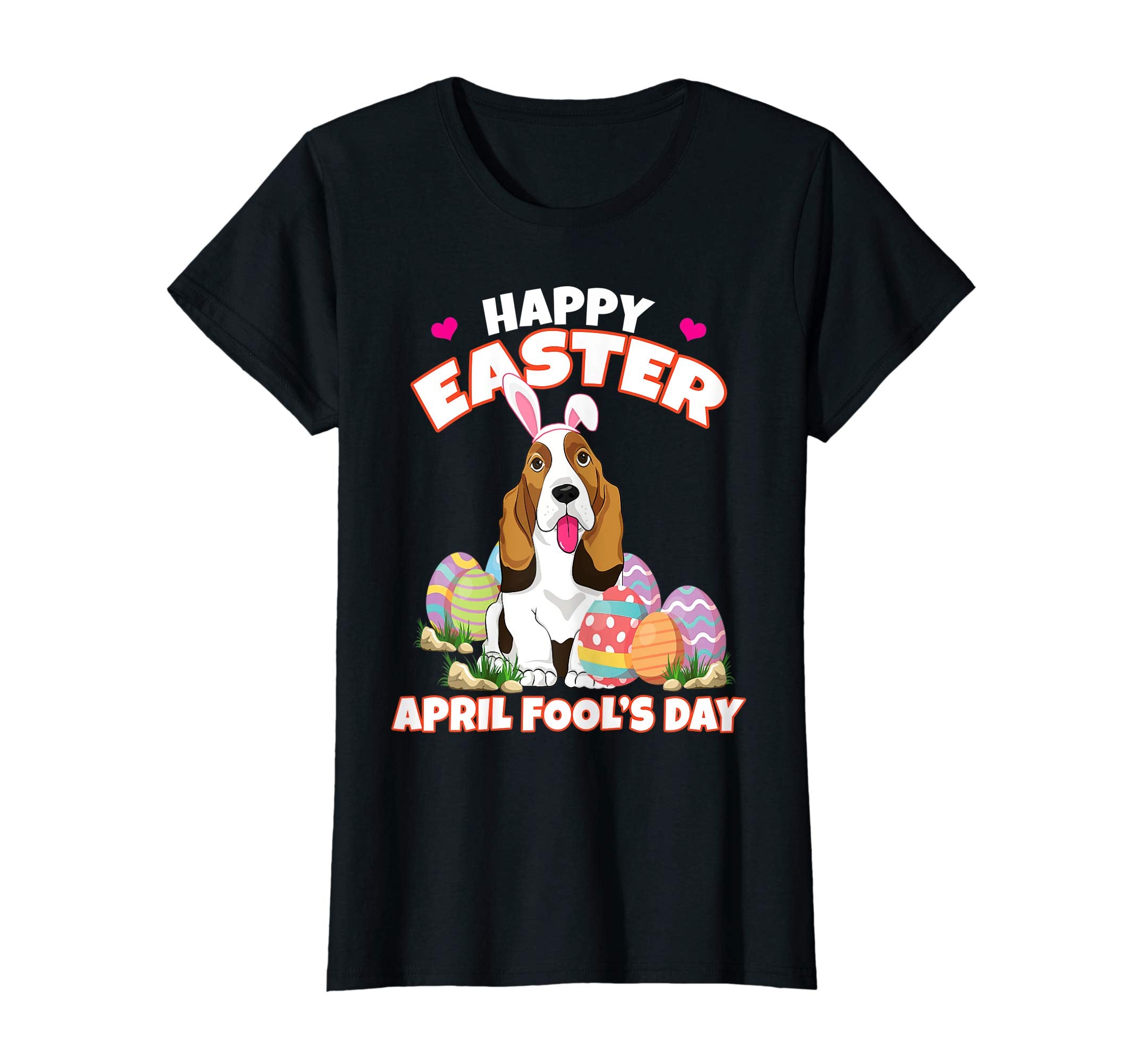 Happy Easter April Fool's Day Funny Basset T Shirt