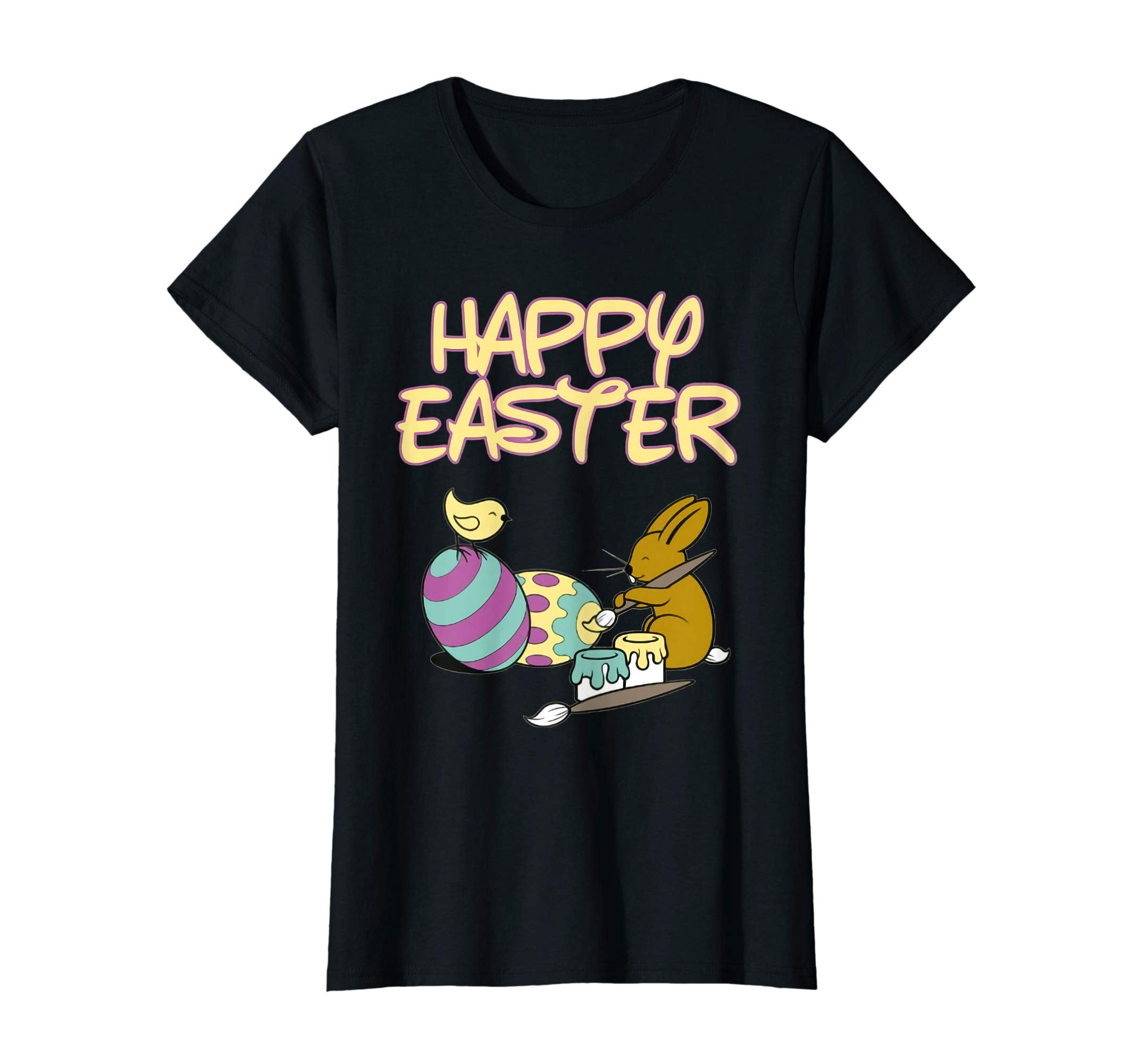 Happy Easter Bunny Tee shirt with Easter Eggs T shirt