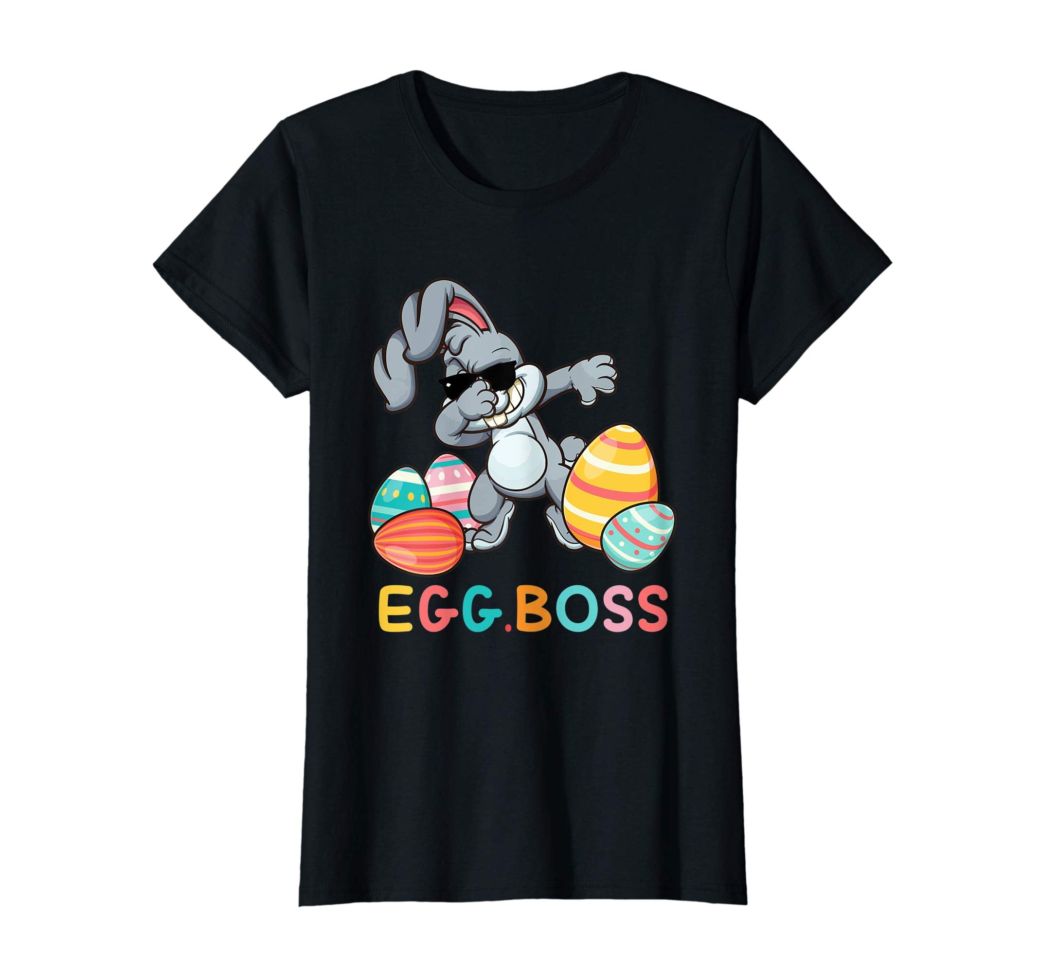 Happy Easter T-Shirt with Bunnies Eggs Flowers Carrots