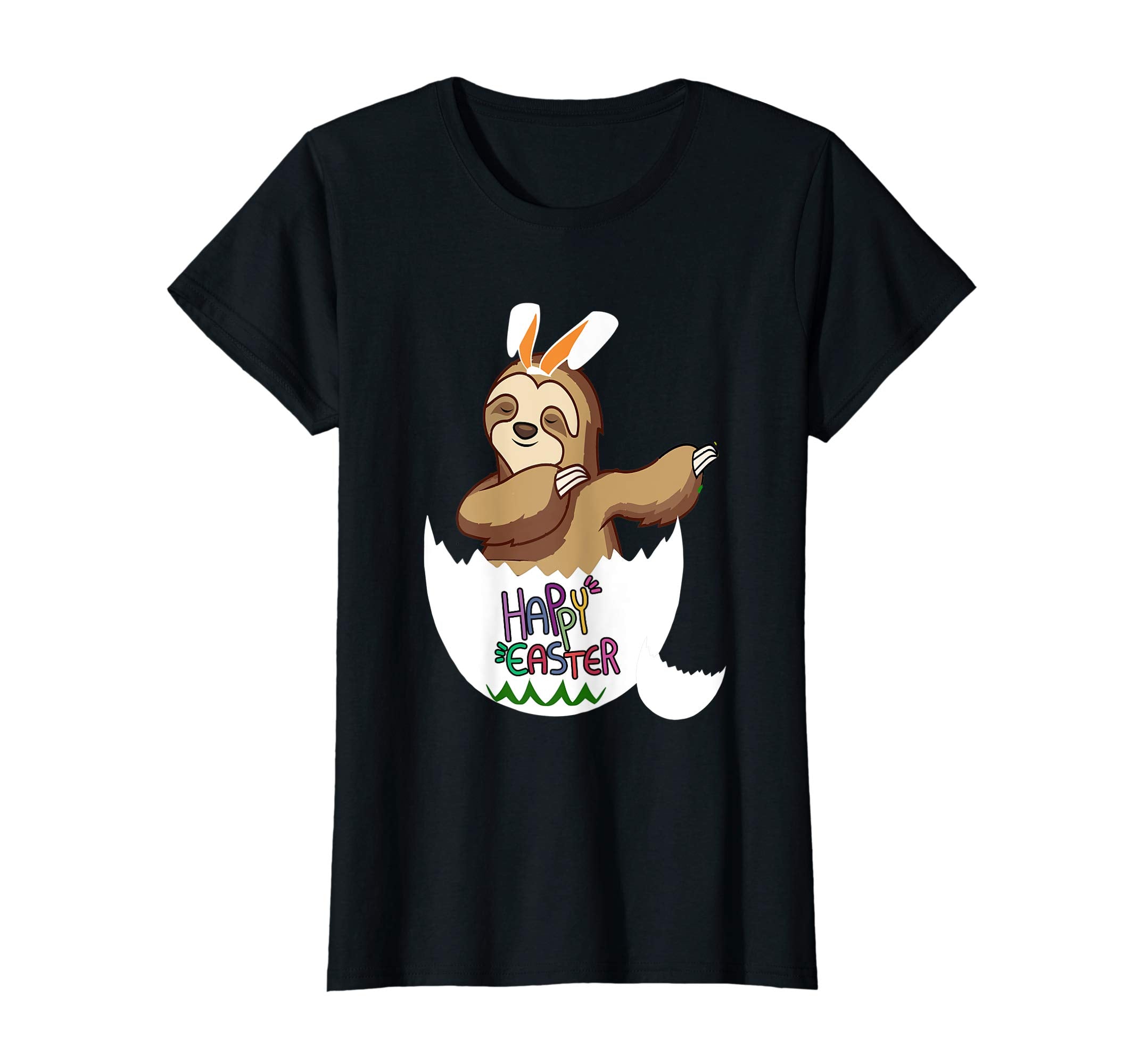 Happy Easter T-shirt Sloth Bunny Easter