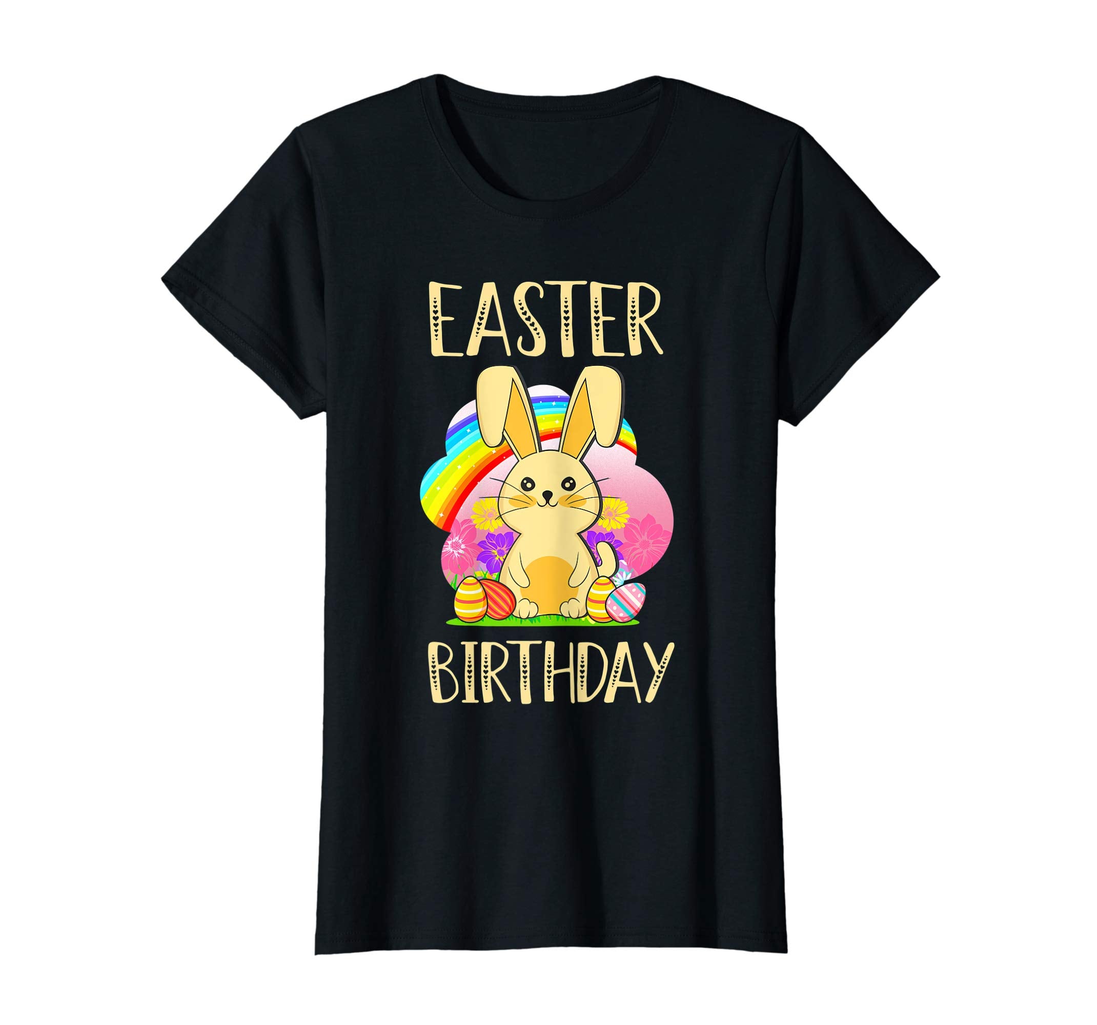 Easter Birthday T Shirt Easter Egg &amp; Bunny Gift Women Girls