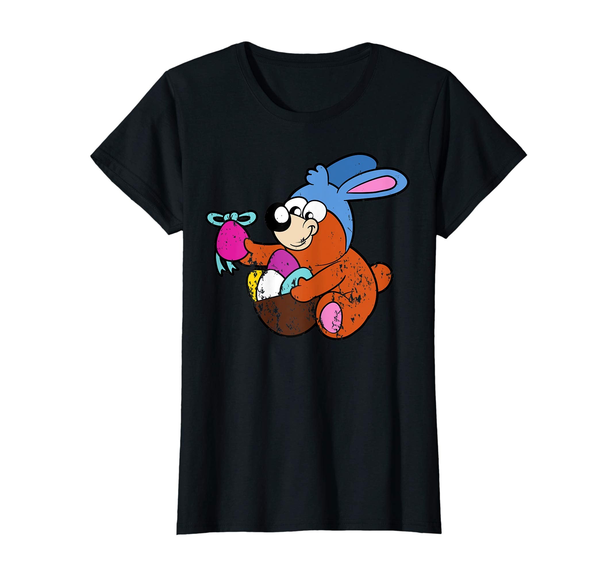 Retro Vintage Grunge Funny Cute Easter Bunny Egg Fun T-Shirt