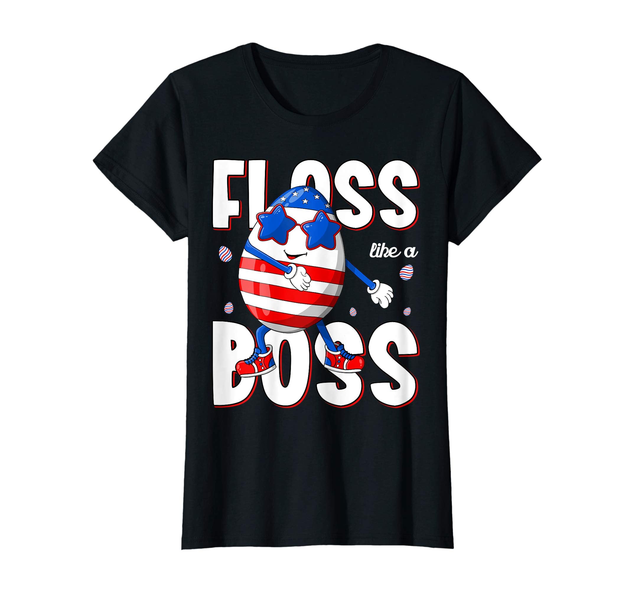 Floss like a boss Shirt Funny Easter Gift American Flag