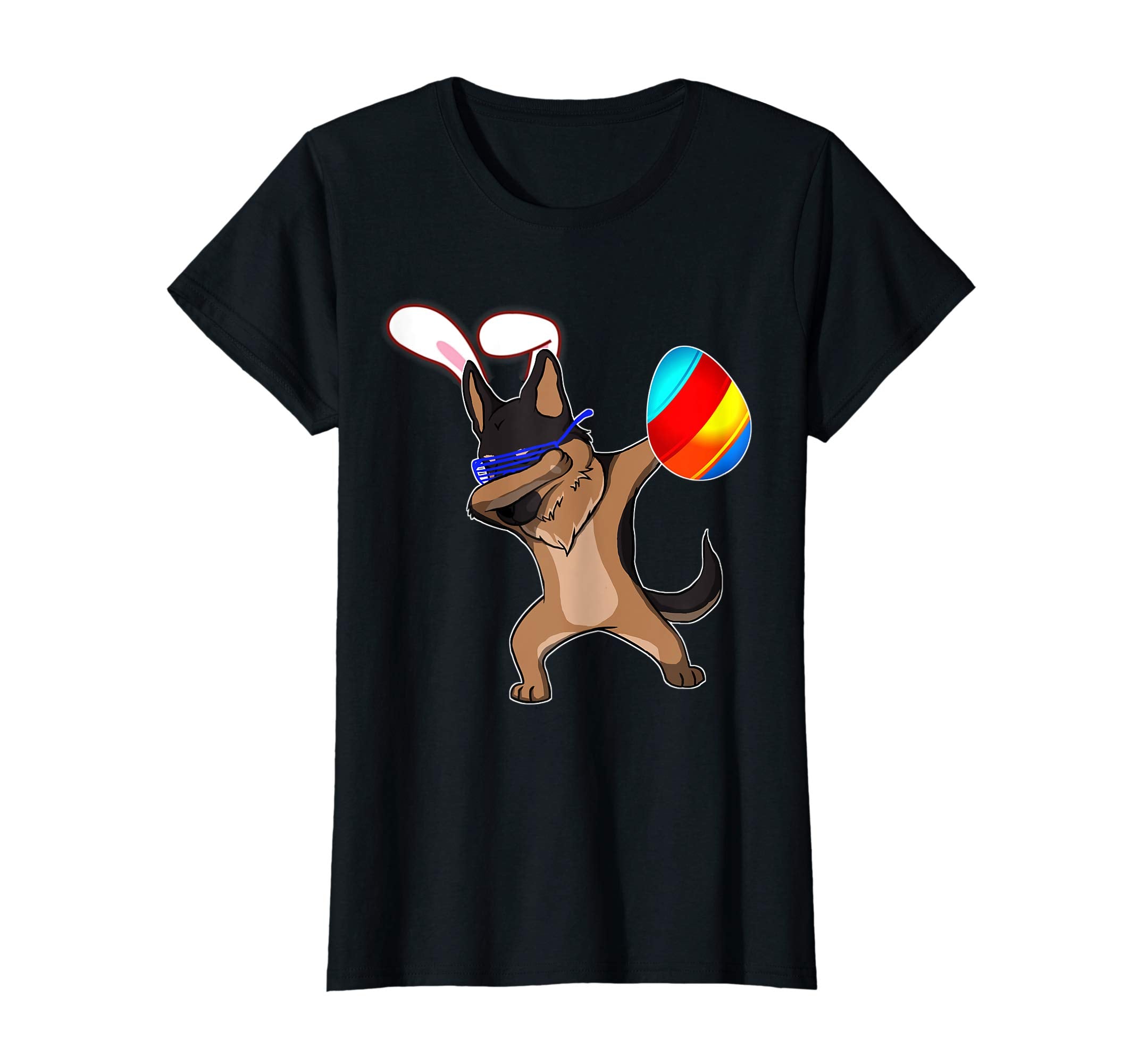 Easter Bunny Dabbing German Shepherd Dog Tshirt Egg Ears