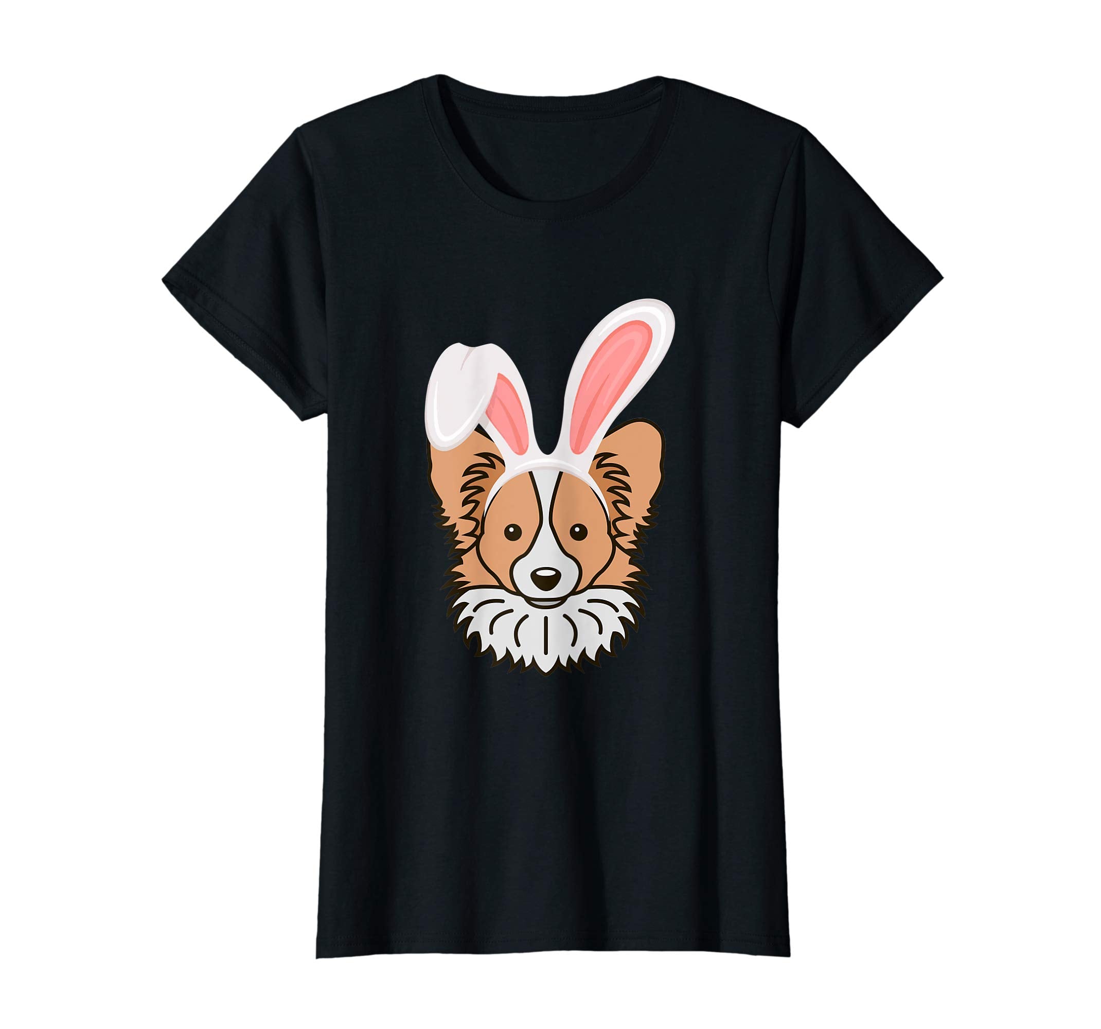Papillon Dressed As Easter Bunny With Rabbit Ears T-Shirt