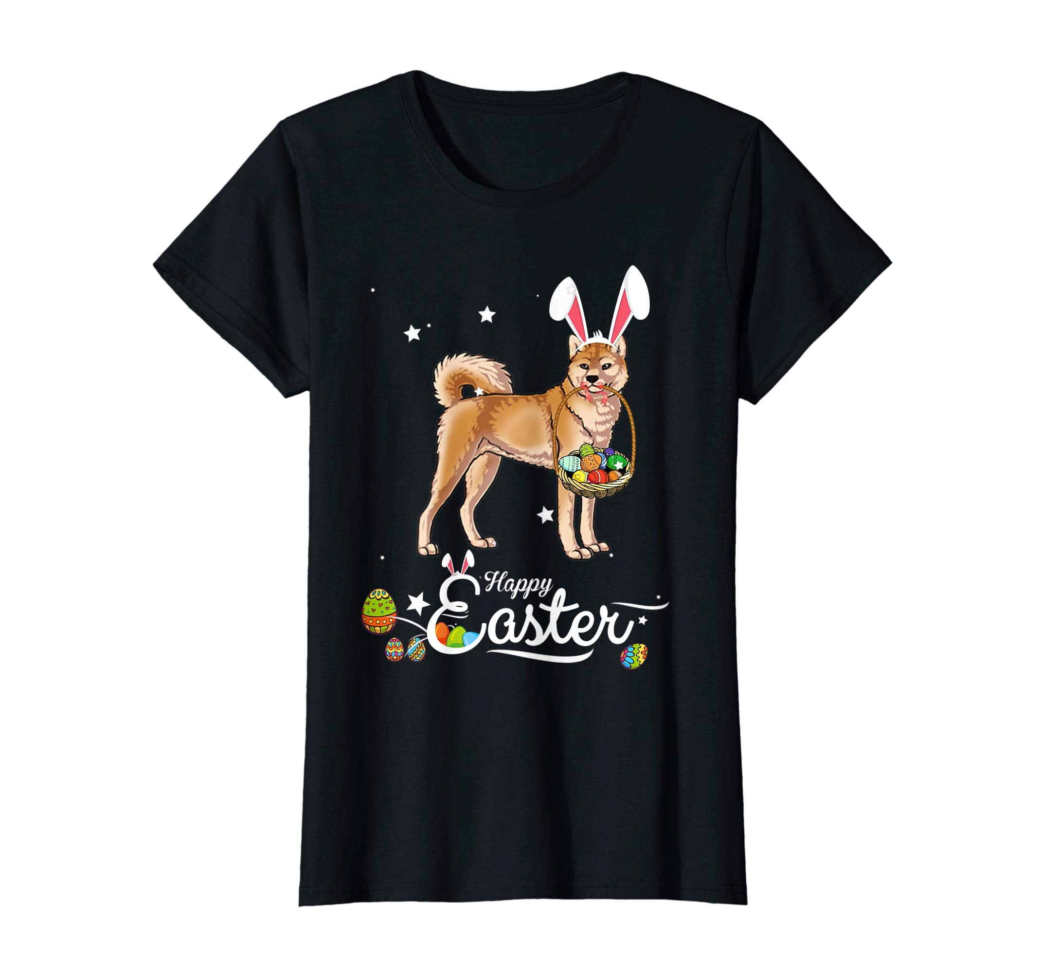 Akita Dog With Bunny Hat Easter Costume T Shirt