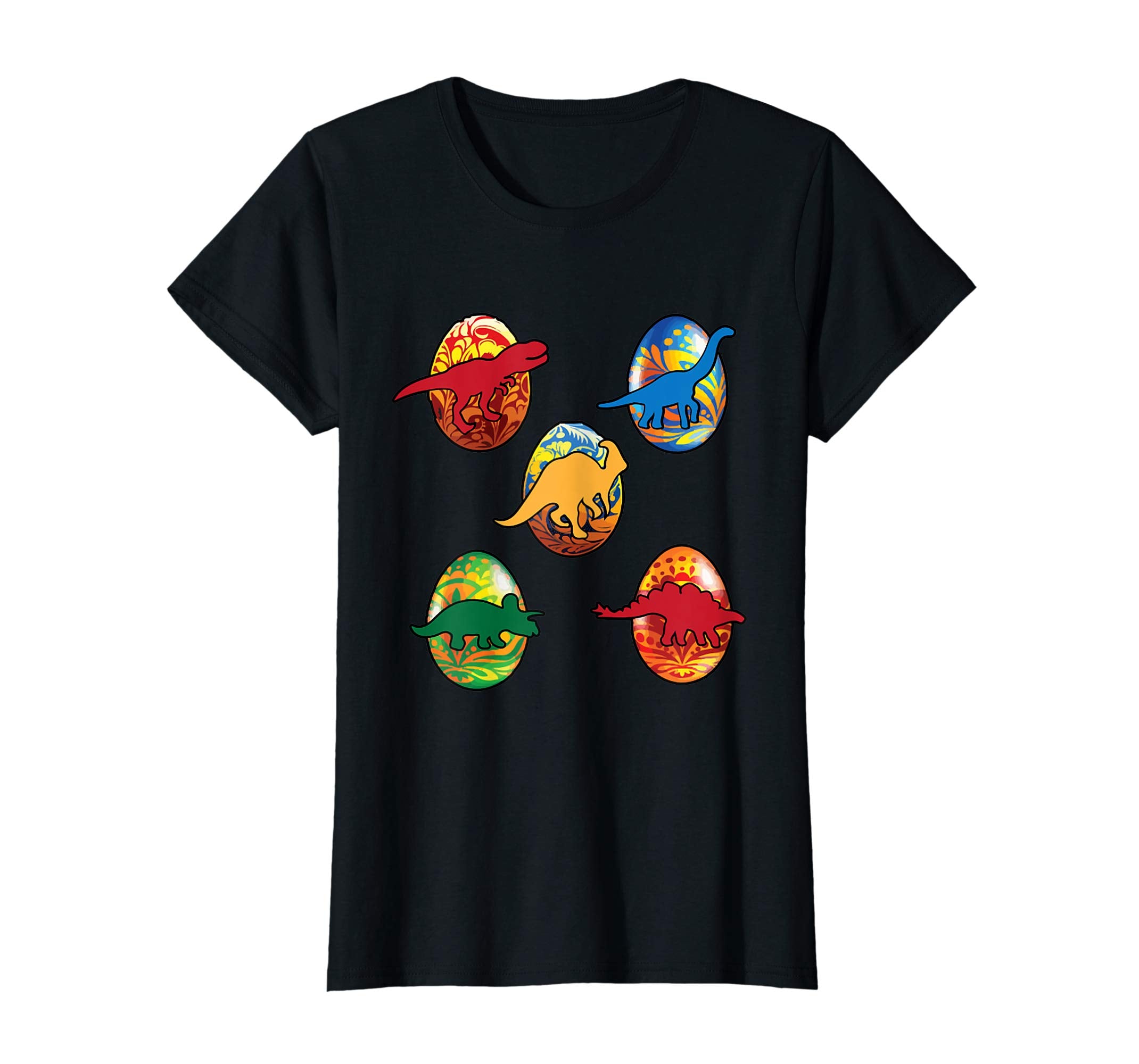 Funny T Rex Dinosaur Easter Bunny Egg T Shirt Kids Boys Girl