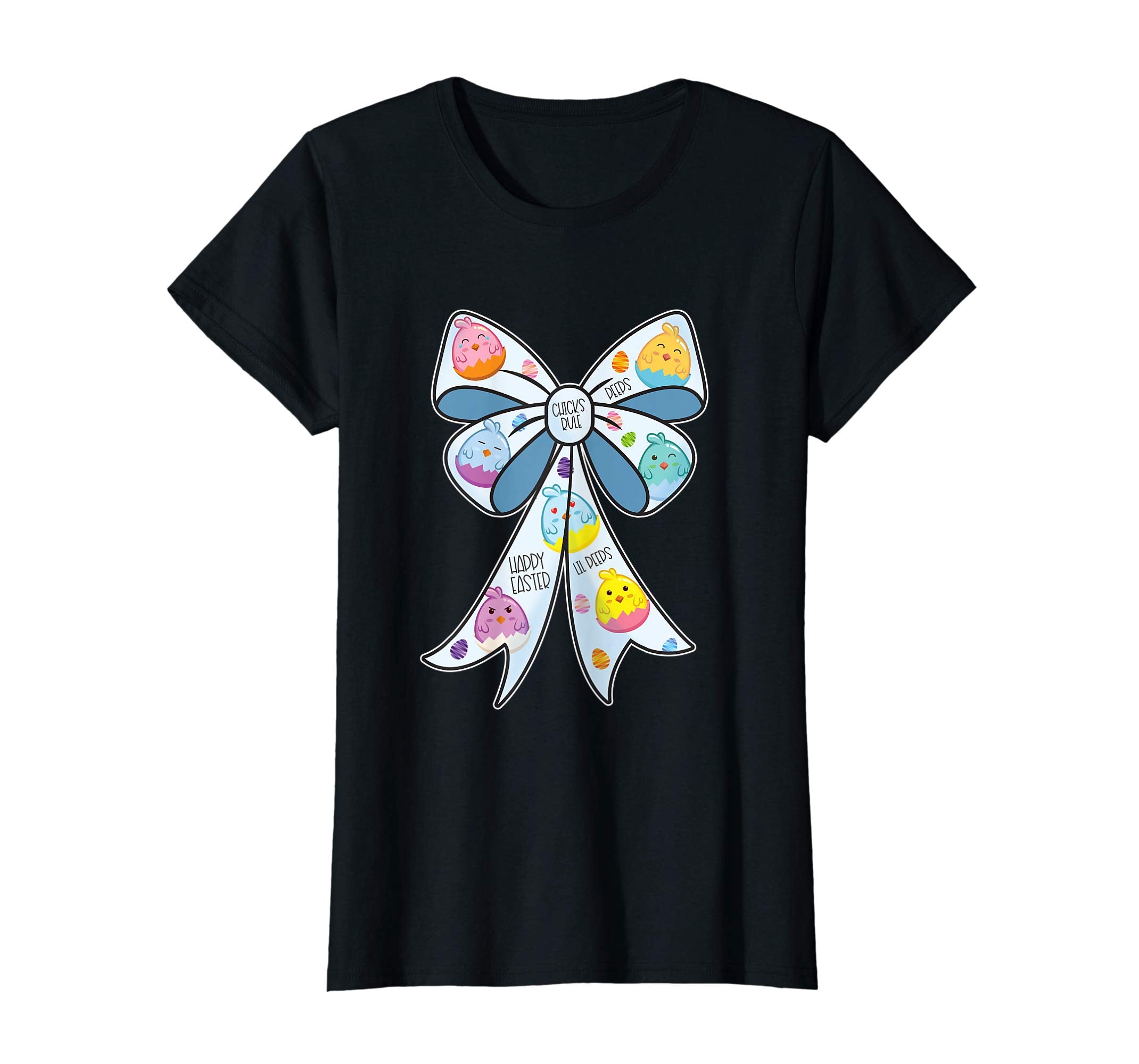 Cute Easter shirt for Girls Bow t-shirt Egg Hunt Chick Tee