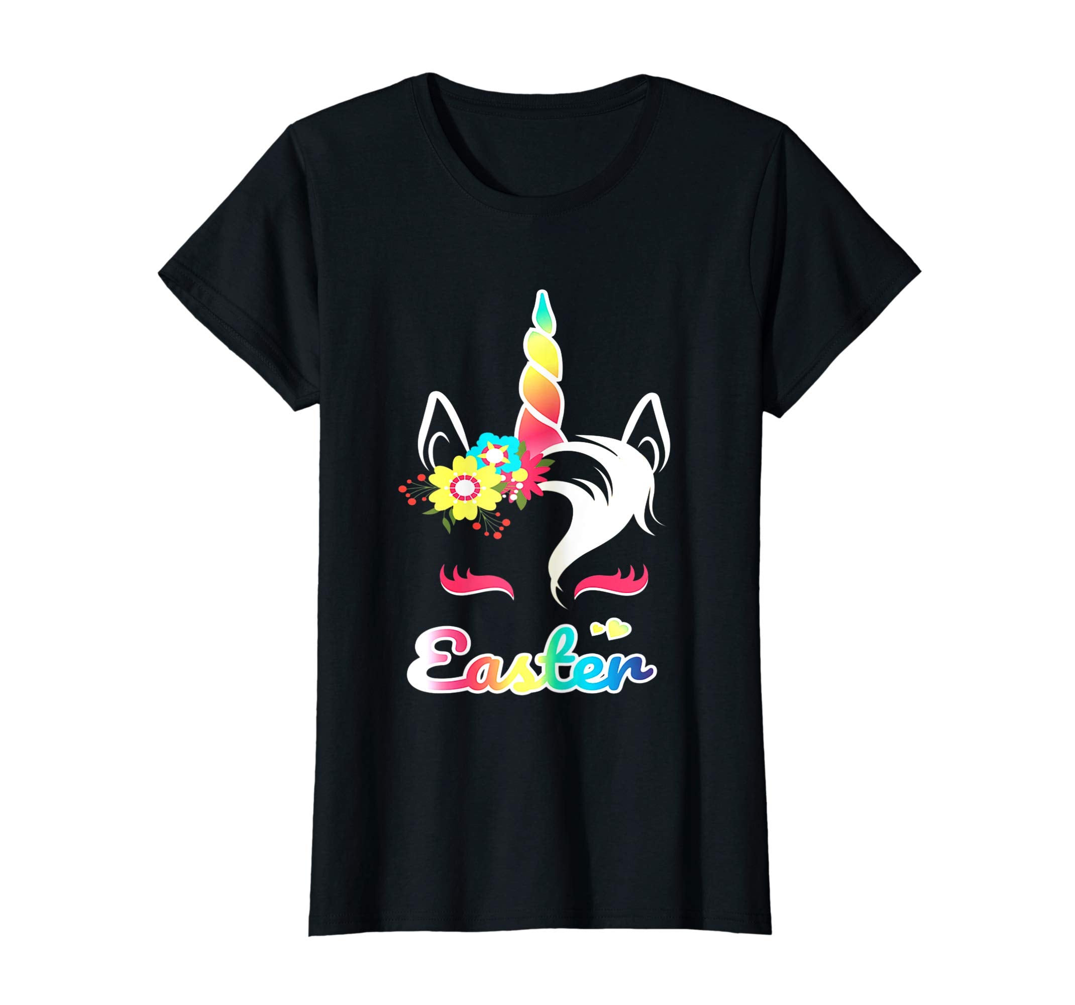 Rainbow Unicorn Easter Shirt Custom Name Gift for girls