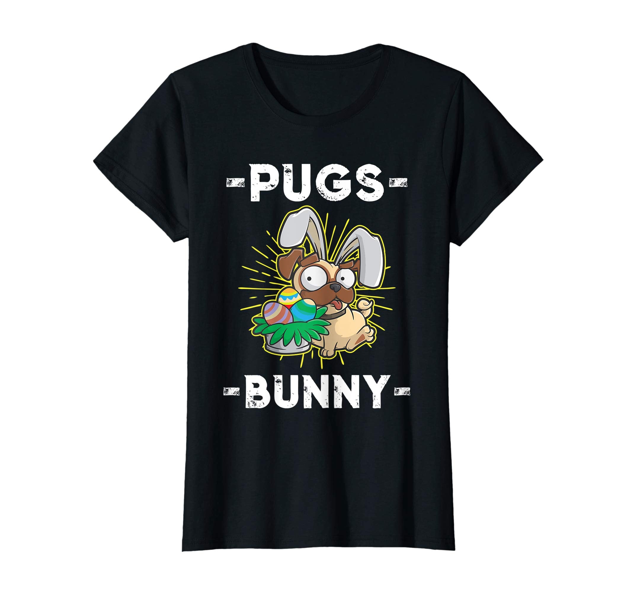 Dog Easter Egg Hunter Pugs Bunny T Shirt Gift for Girl &amp; Boy