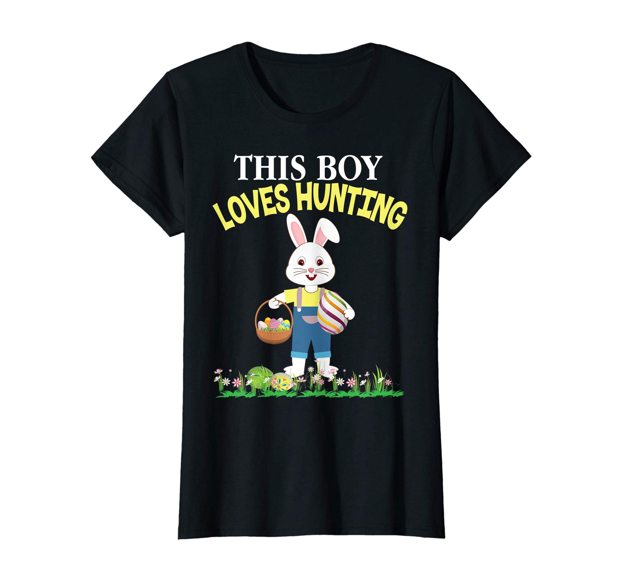 This Boy Loves Eggs Hunting Bunny Easter Day T-Shirt