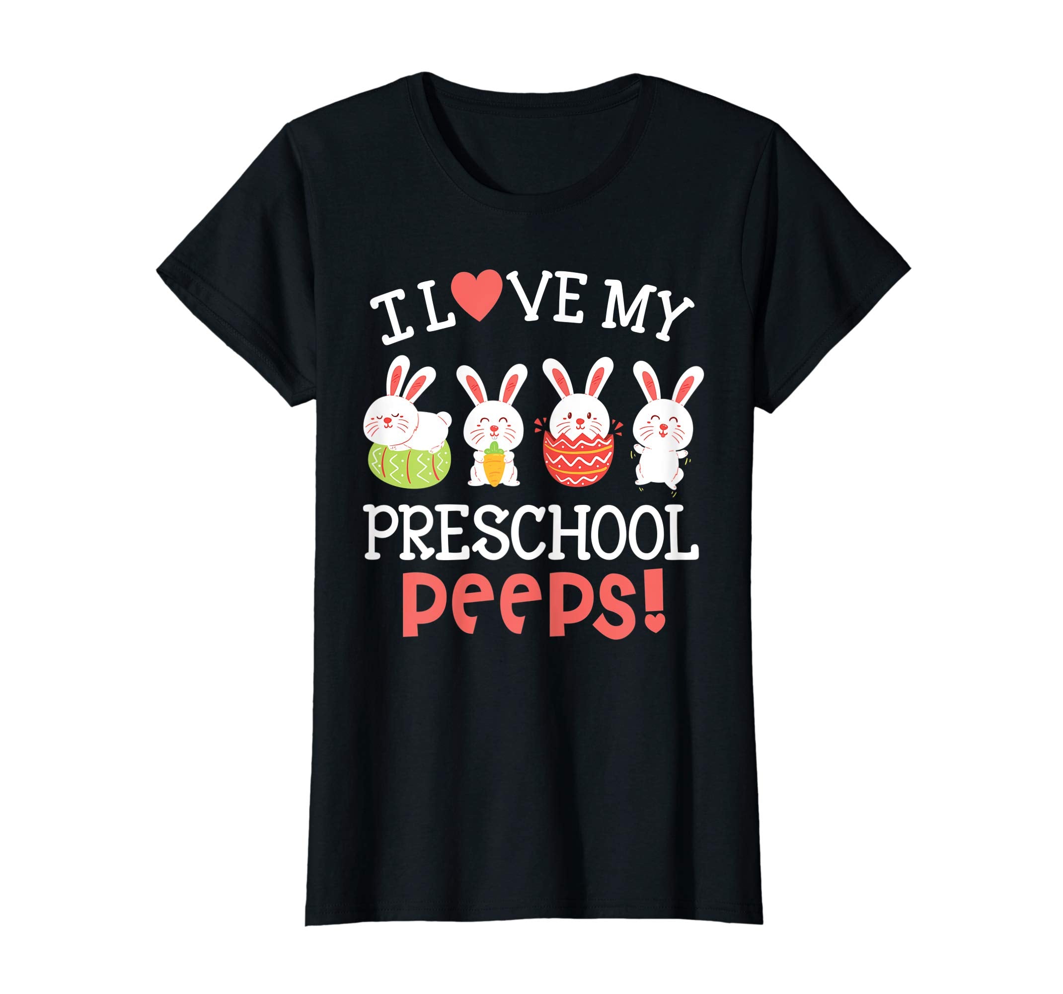 I Love My Preschool Peeps Bunnies Easter Teacher Shirt