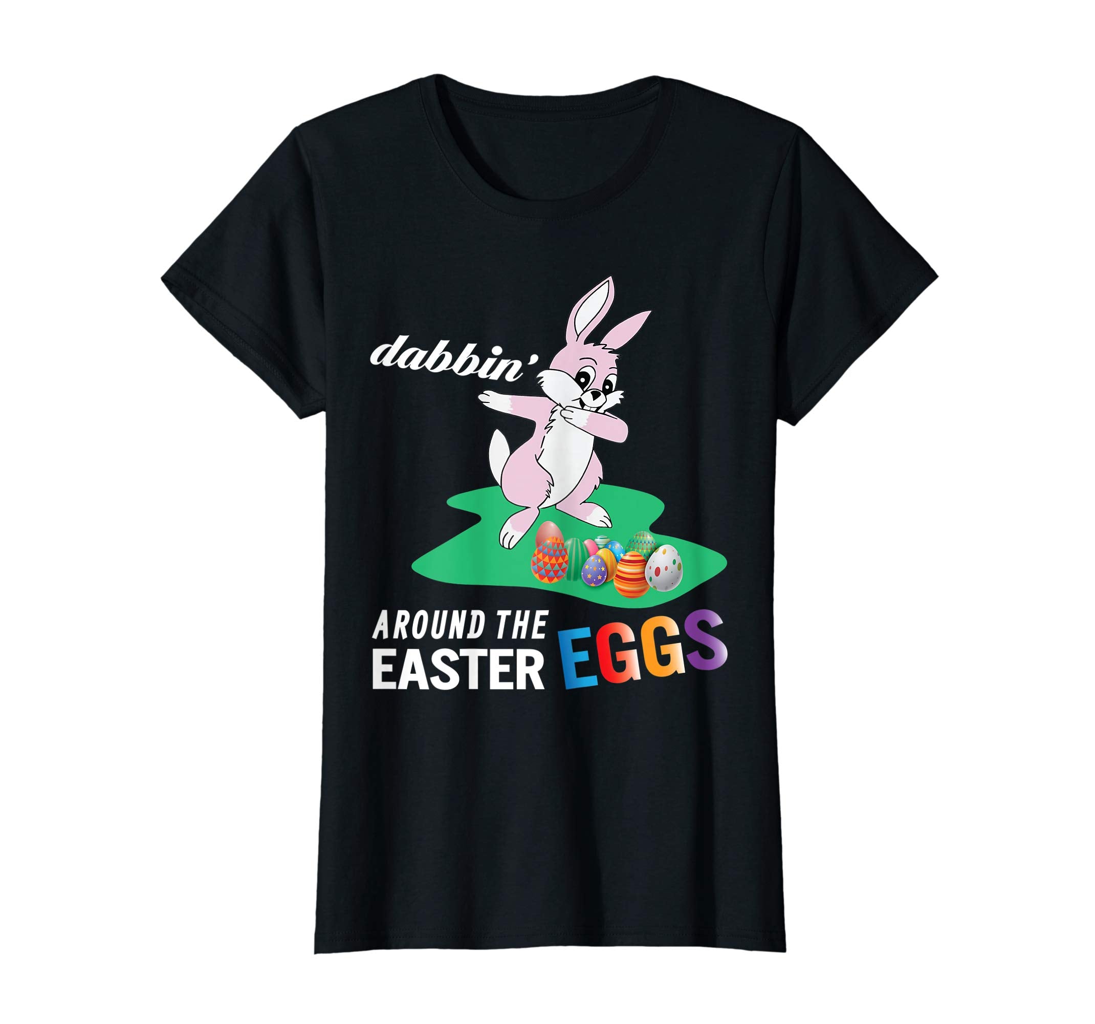 Pink Bunny Rabbit Dab Dabbin' Around The Easter Eggs Shirt