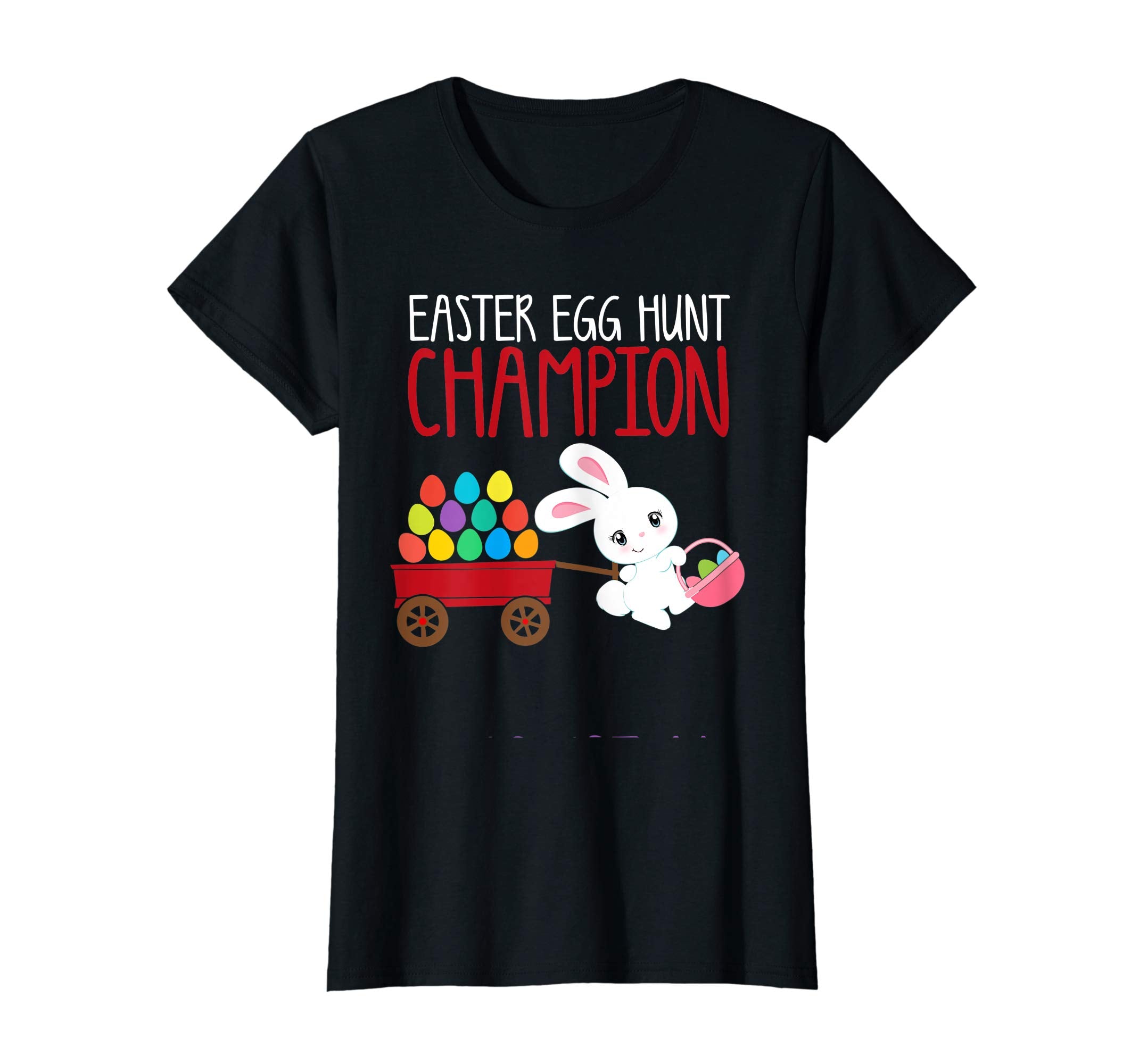 EASTER EGG HUNT CHAMPION Bunny T-Shirt Girls Kids Toddlers