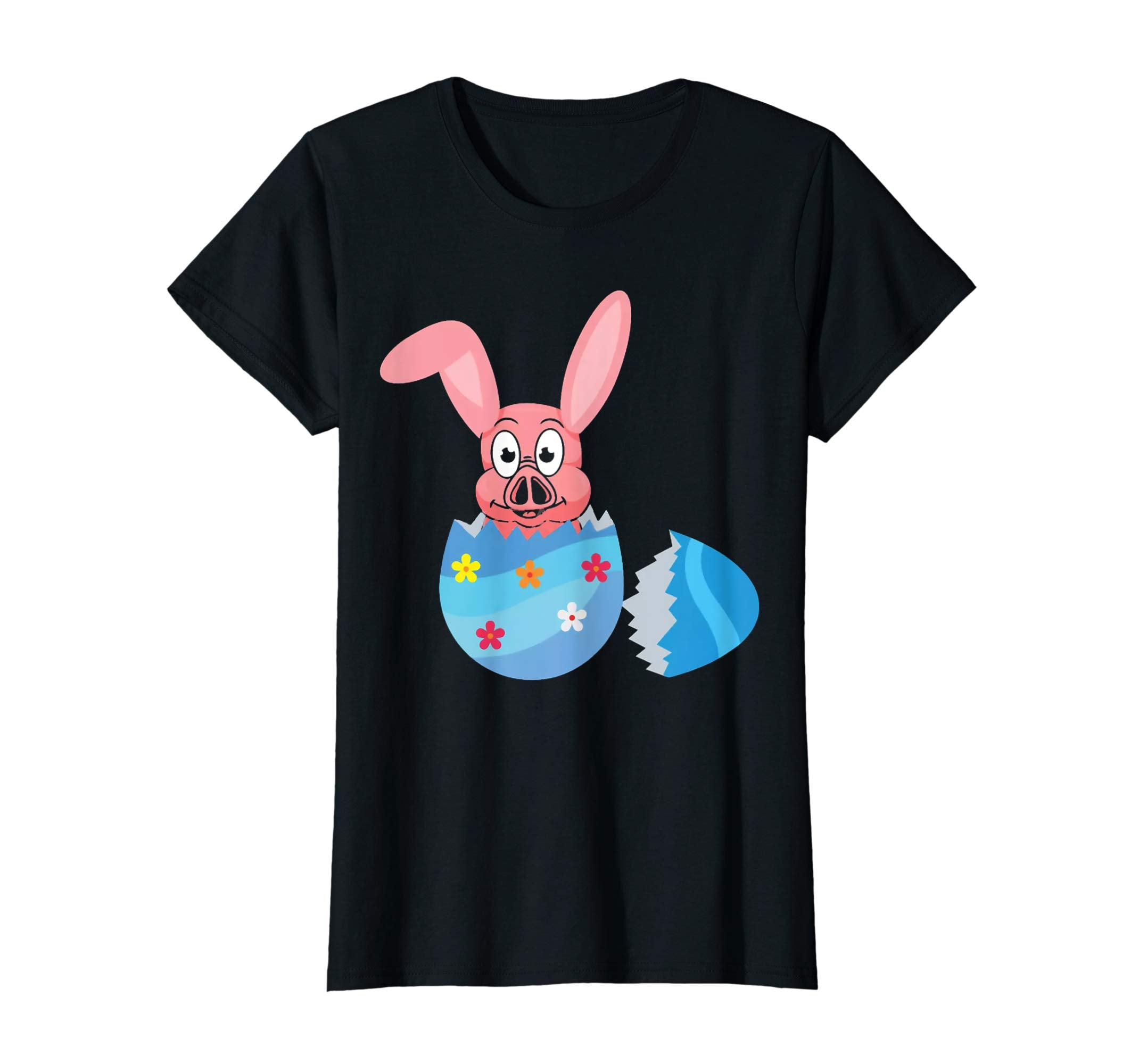 Easter pig with rabbit ears Easter egg T-shirt
