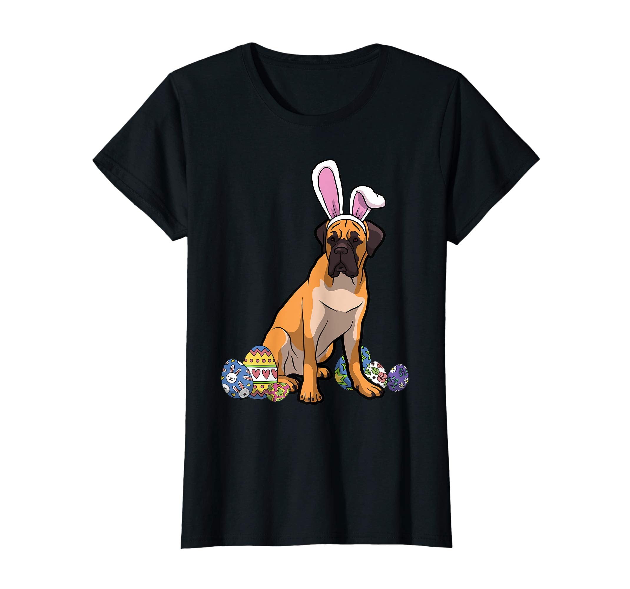 Mastiff Dressed As Easter Bunny With Rabbit Ears T-Shirt