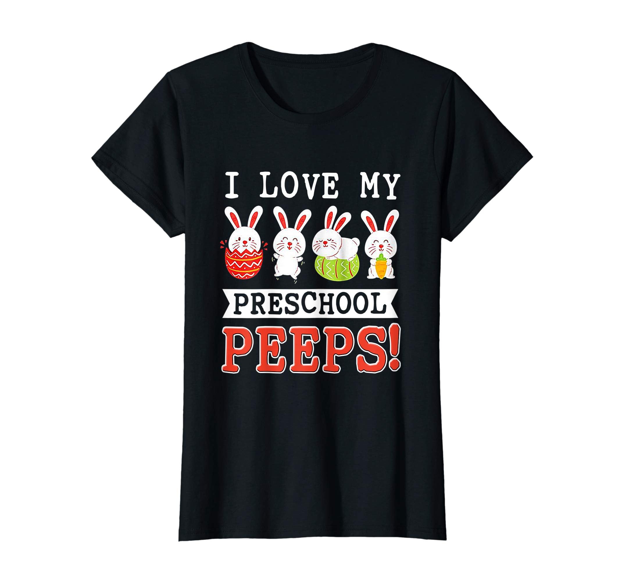 I Love My Preschool Peeps Bunnies Easter Teacher T-Shirt