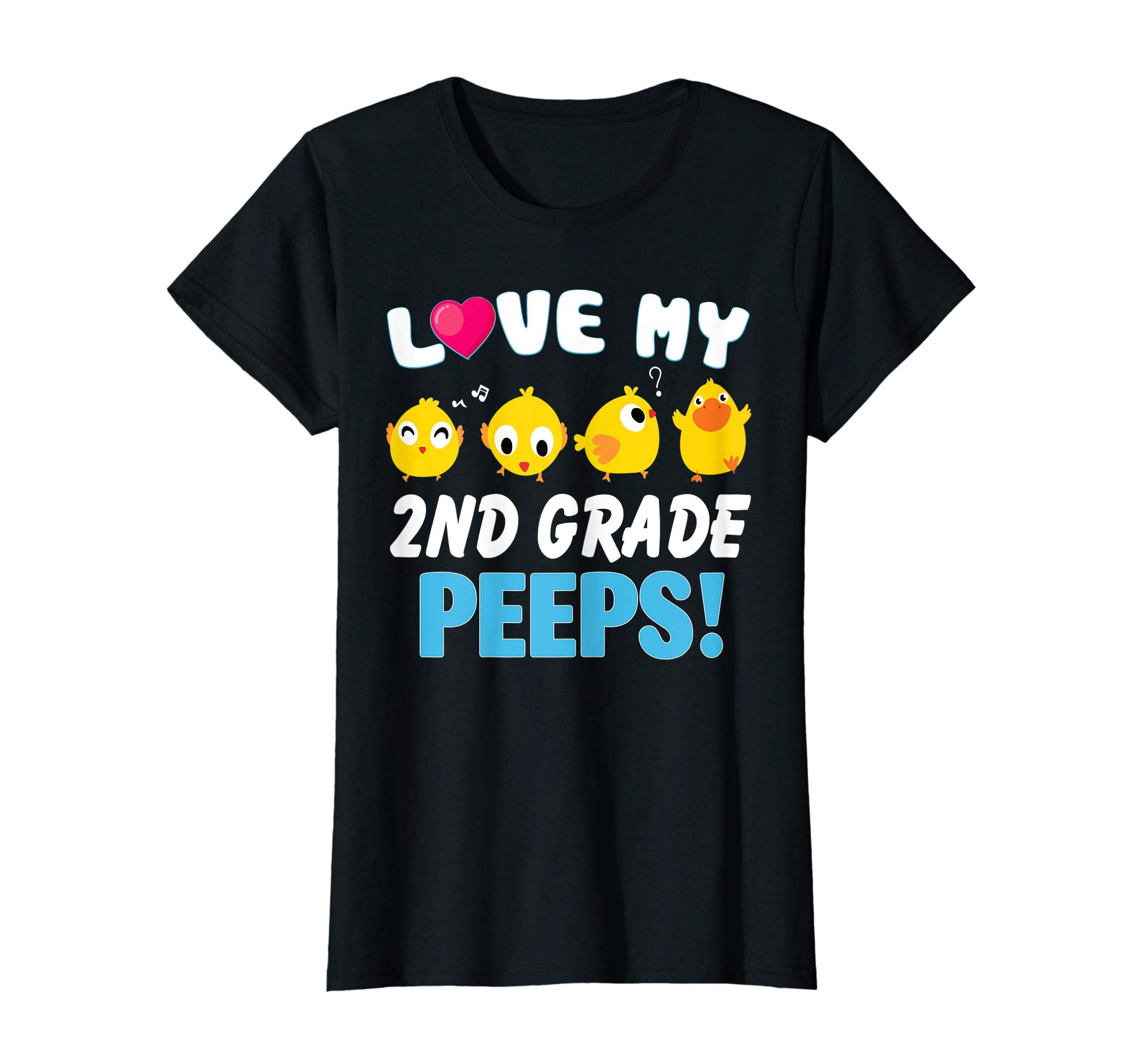 I Love My 2ND Grade Peeps Chicks Happy Easter Teacher Shirt
