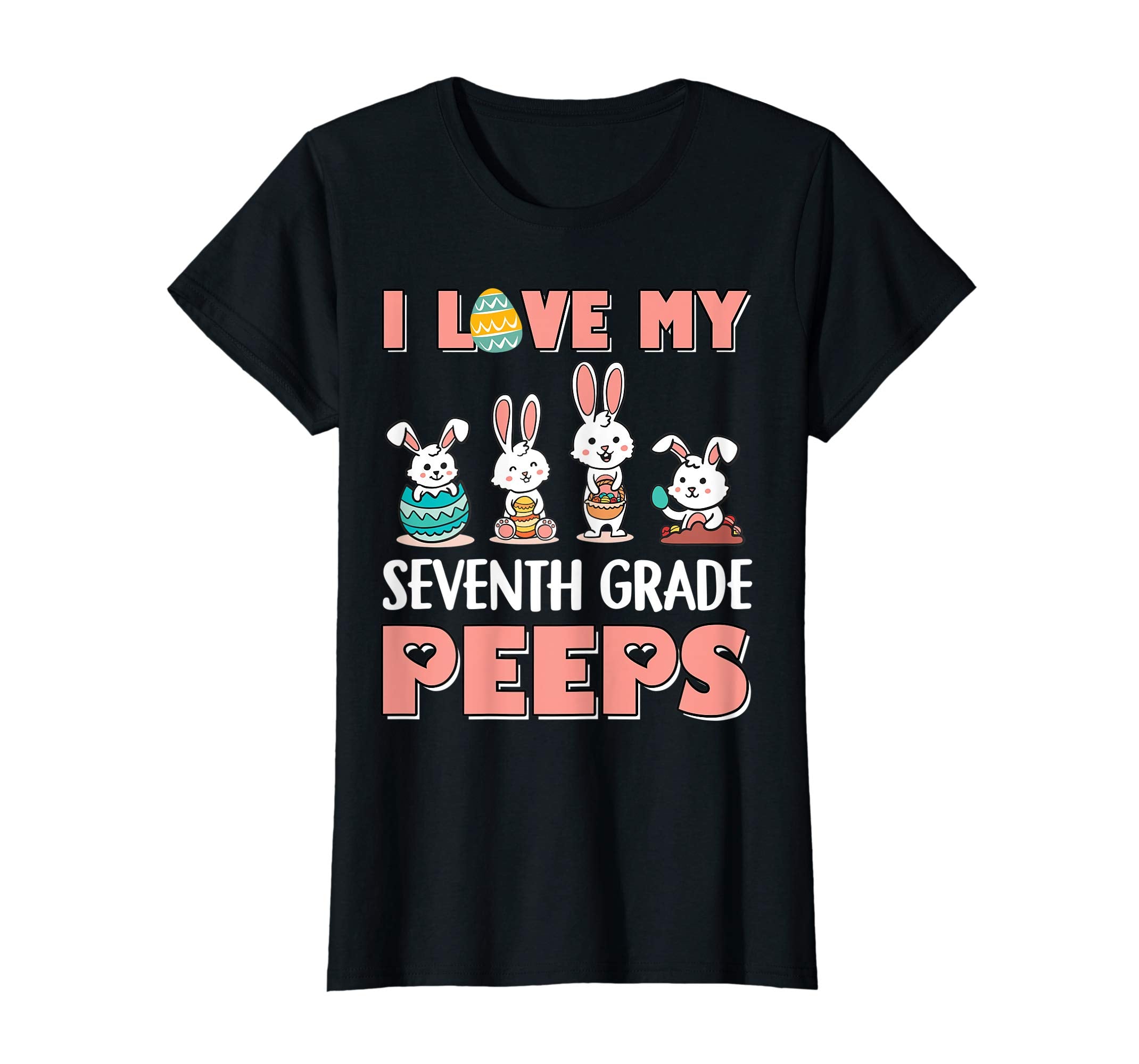 I Love My Seventh Grade Peeps Happy Easter Teacher Shirt
