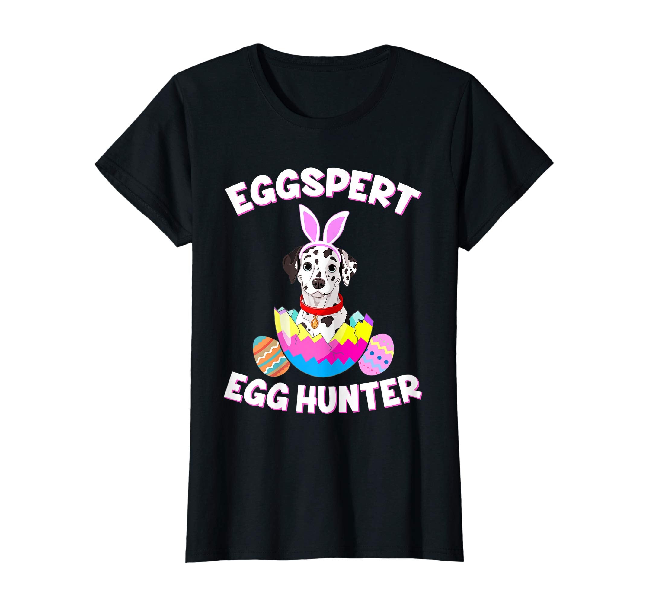 Eggspert Egg Hunter Easter Funny Dalmatian T Shirt