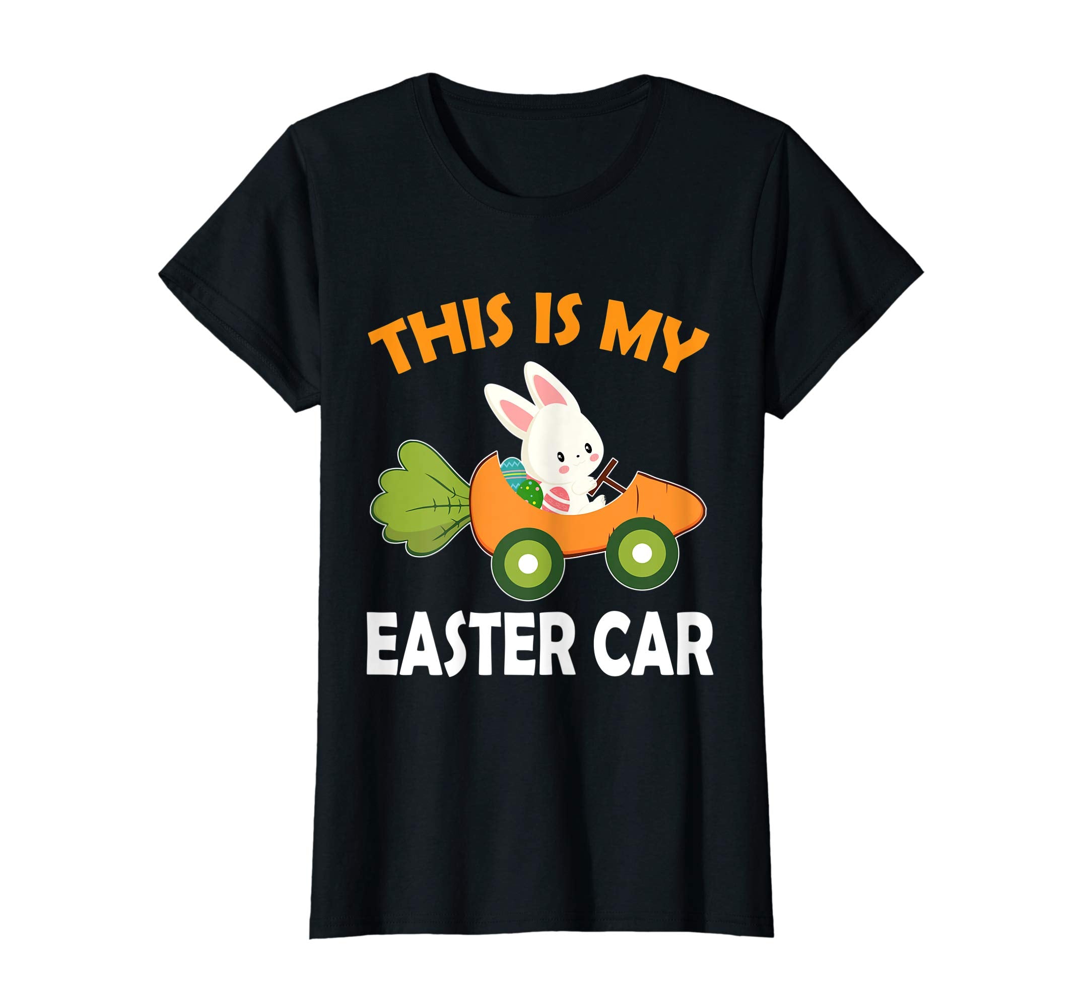 Bunny Riding Carrot Car Easter Shirt This Is My Easter Car
