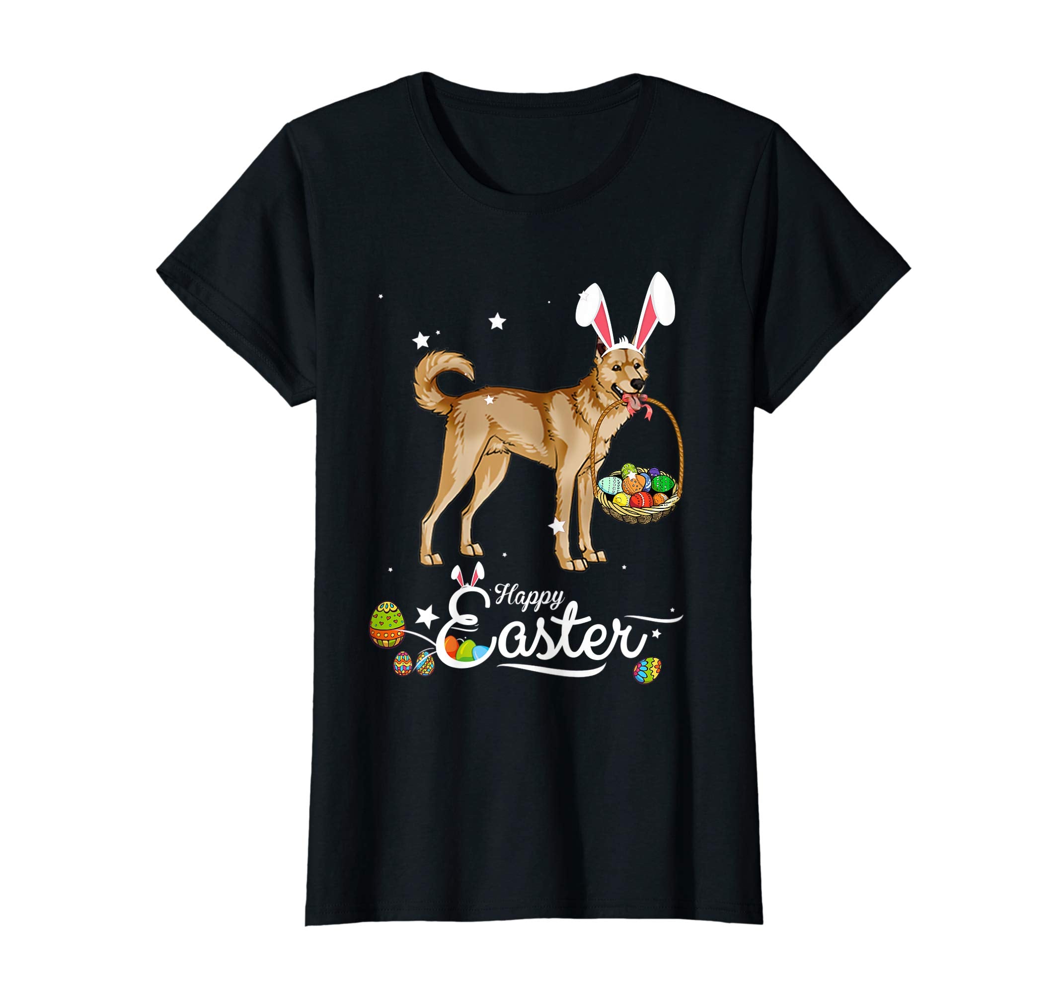 Canaan Dog With Bunny Hat Easter Costume T Shirt
