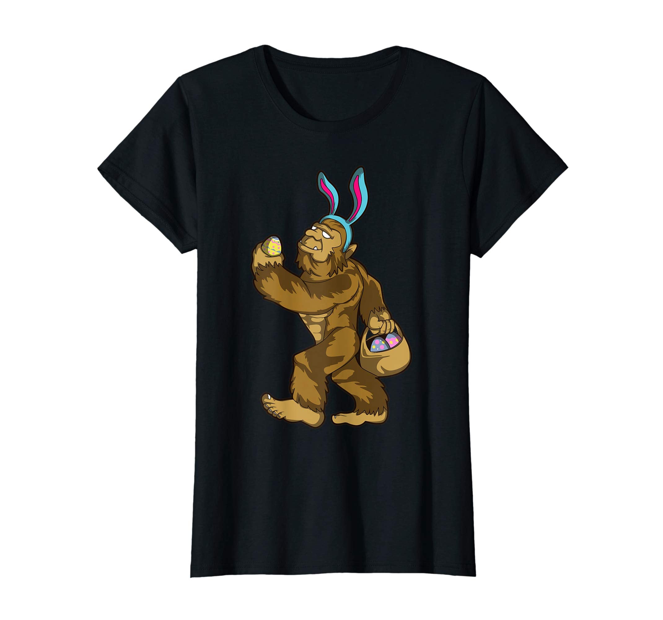 Bigfoot Easter Bunny Shirt Sasquatch Ears Egg for Kids Boys