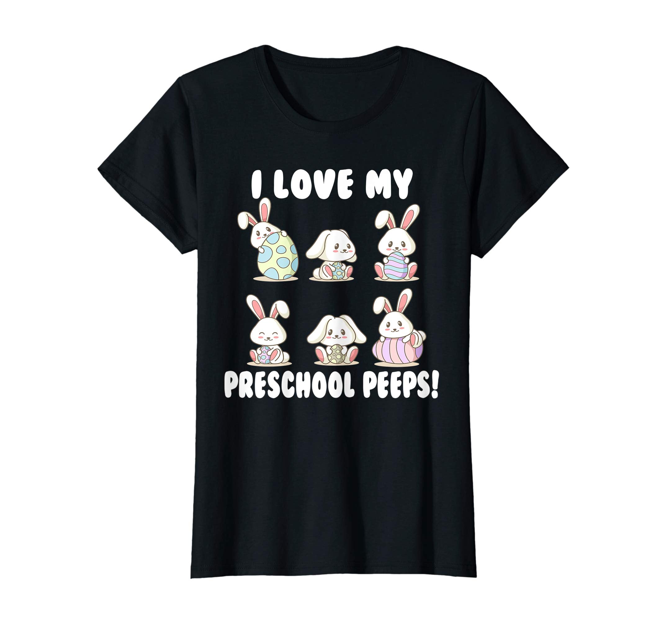 I Love My Preschool Peeps Bunnies Easter Teacher Shirt
