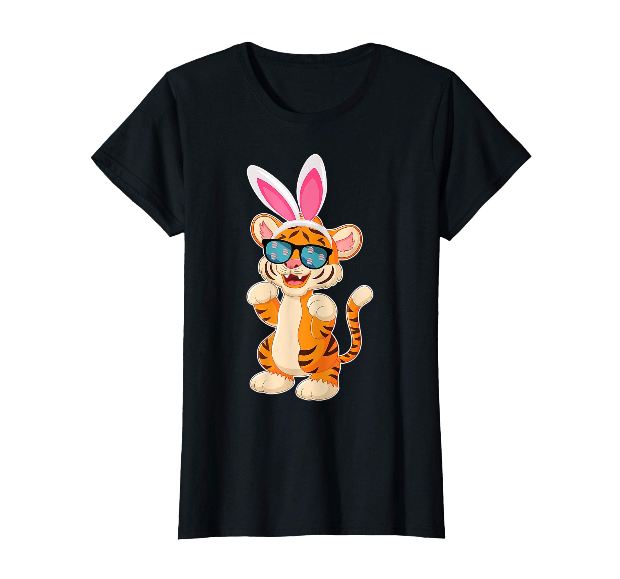 Tiger Dog Cool Sunglass Bunny Hat Happy Easter Day Shirt