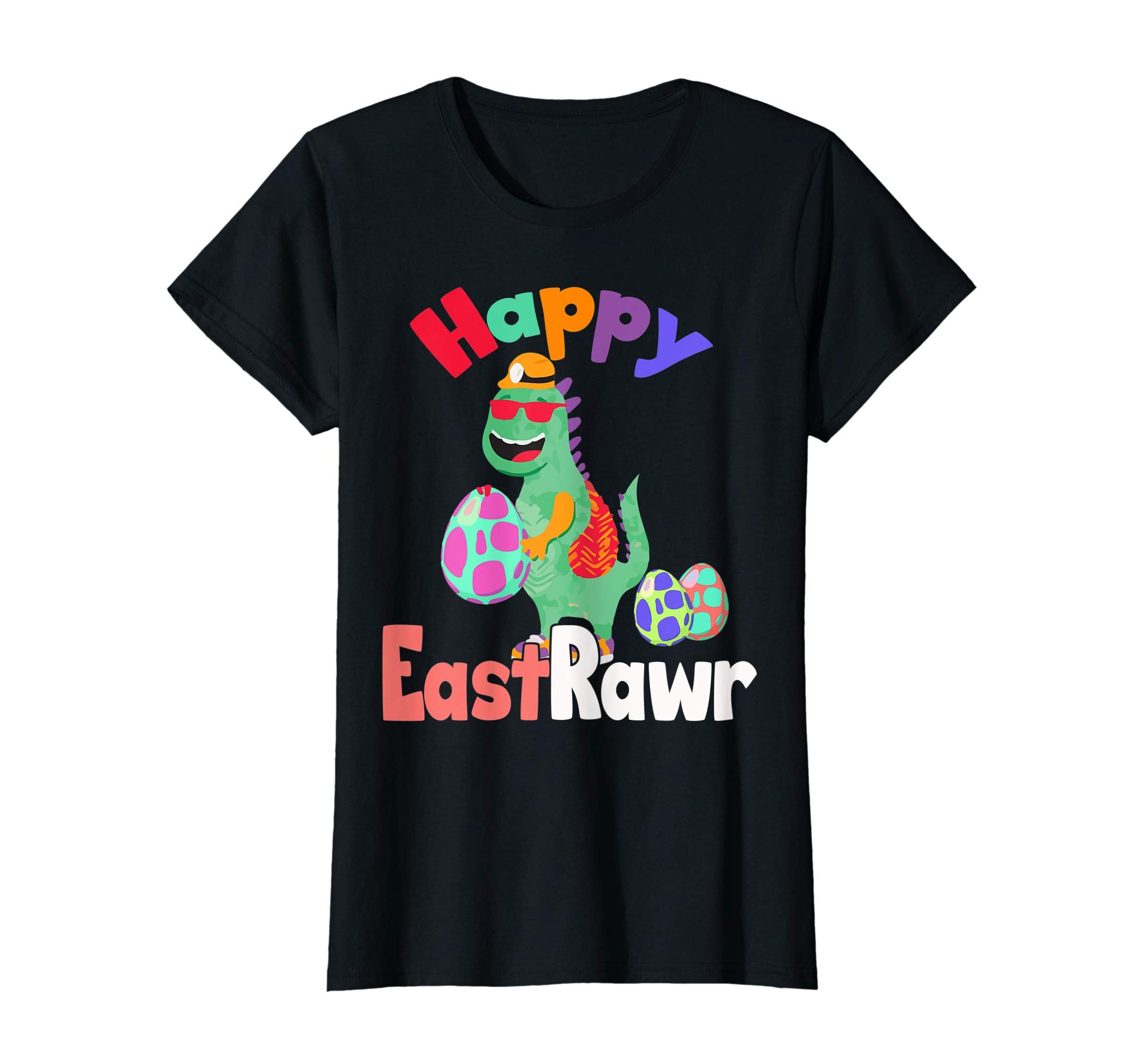 Happy Eastrawr T Rex Dinosaur Easter Bunny Egg Shirt Kids