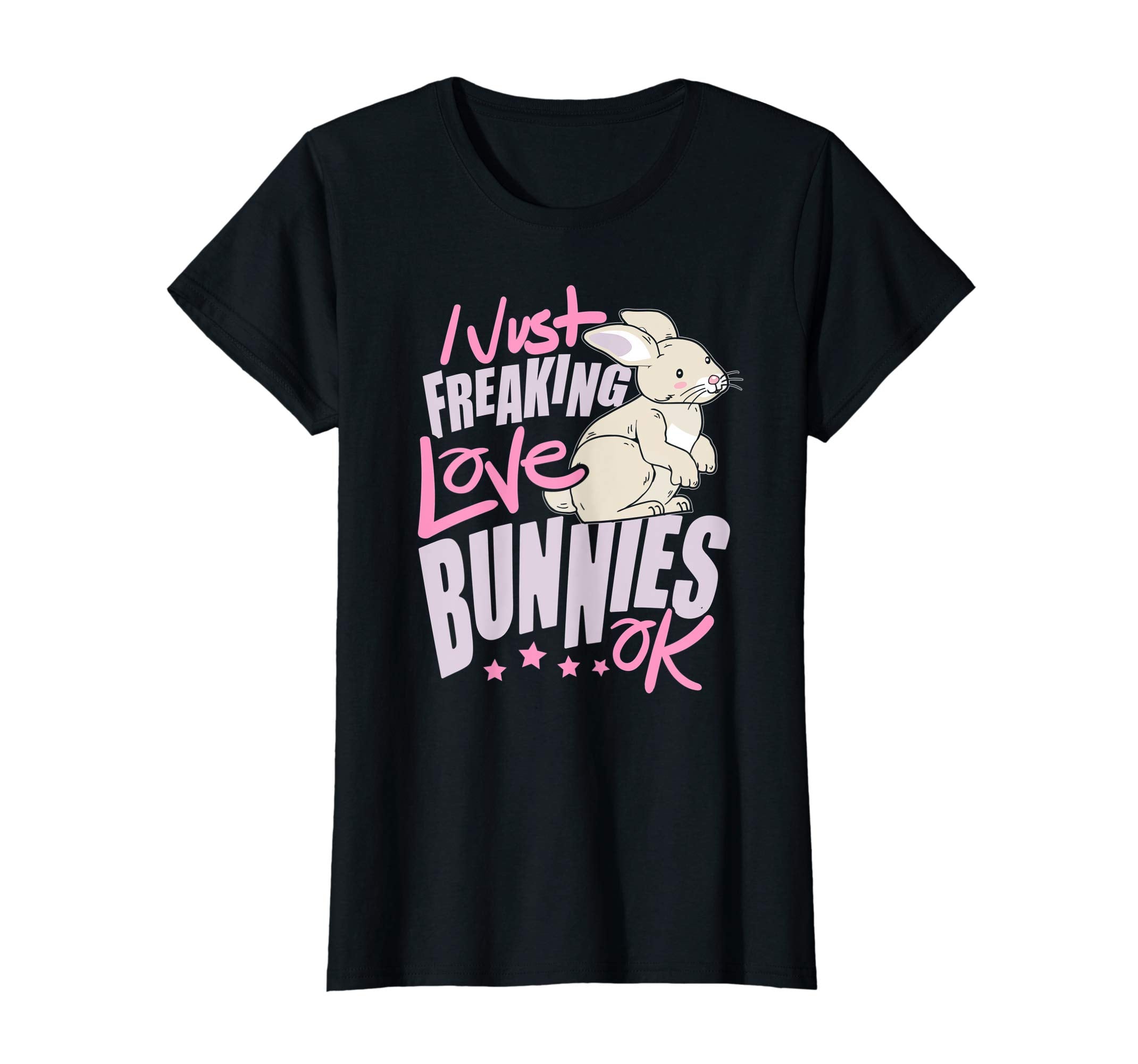 I Just Freaking Love Bunnies Easter Shirt For Girls