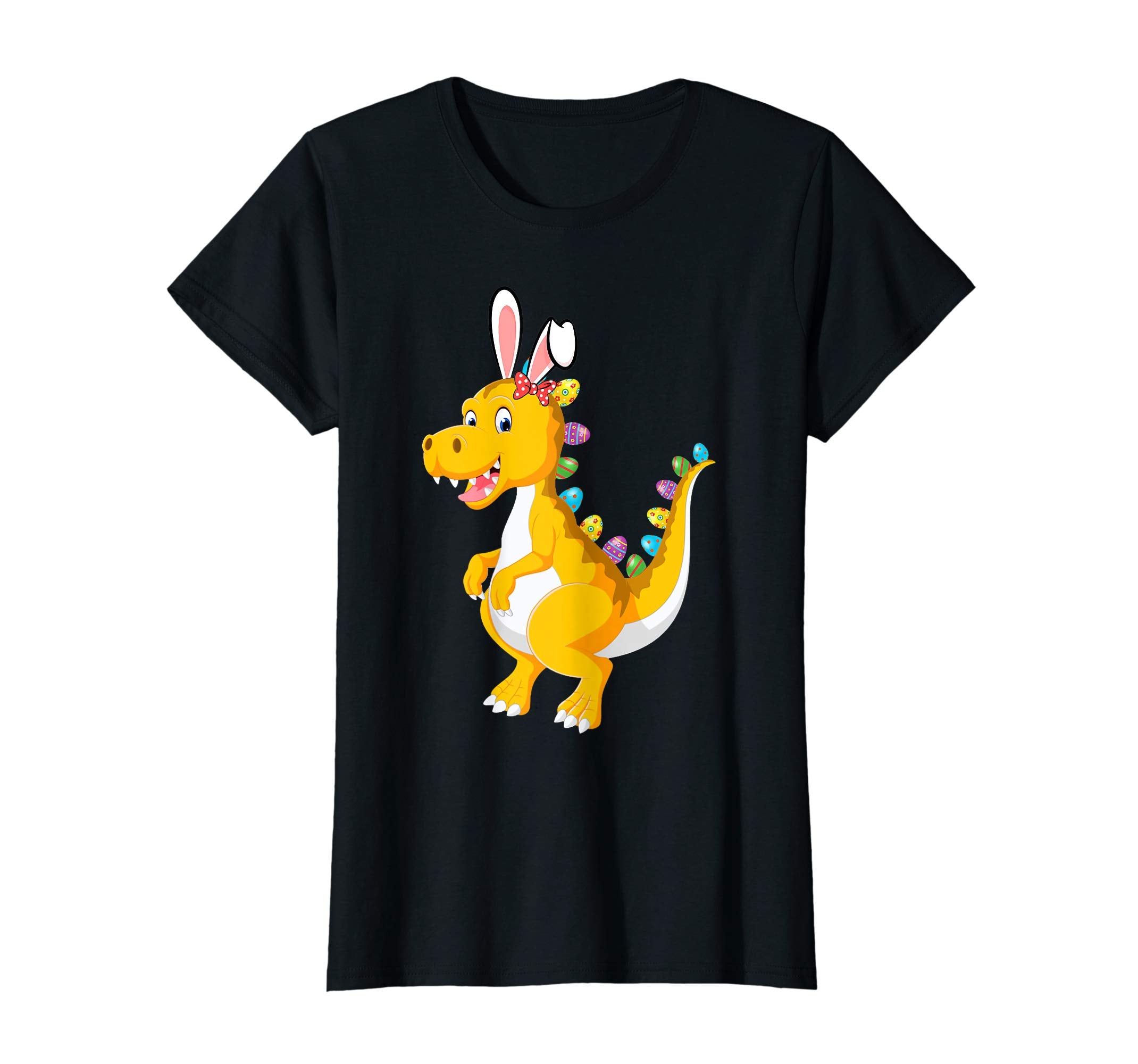 Funny Dinosaur T-rex Bunny with Eggs Easter T shirt