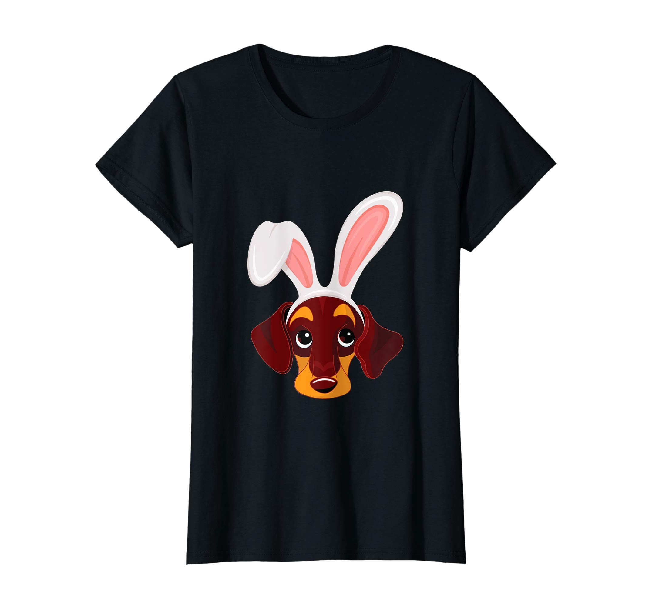 Dachshund Dressed As Easter Bunny With Rabbit Ears T-Shirt