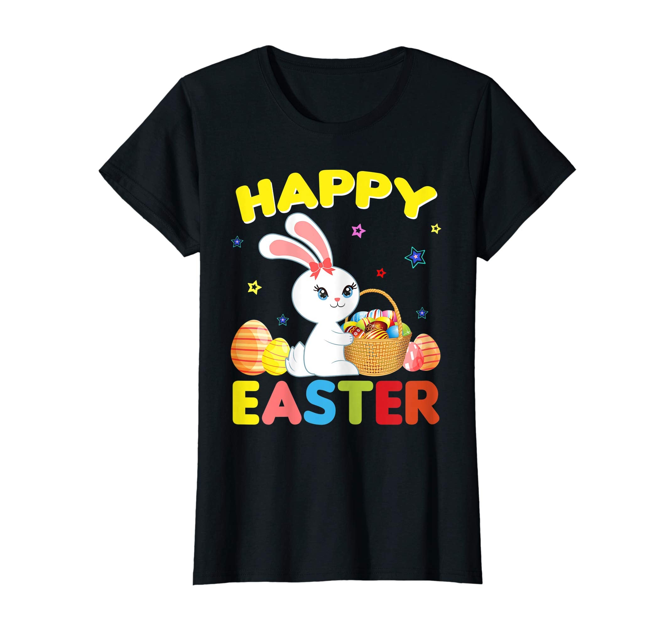 Easter T Shirt Happy Easter Bunny Eggs Tshirt Colorful Gift