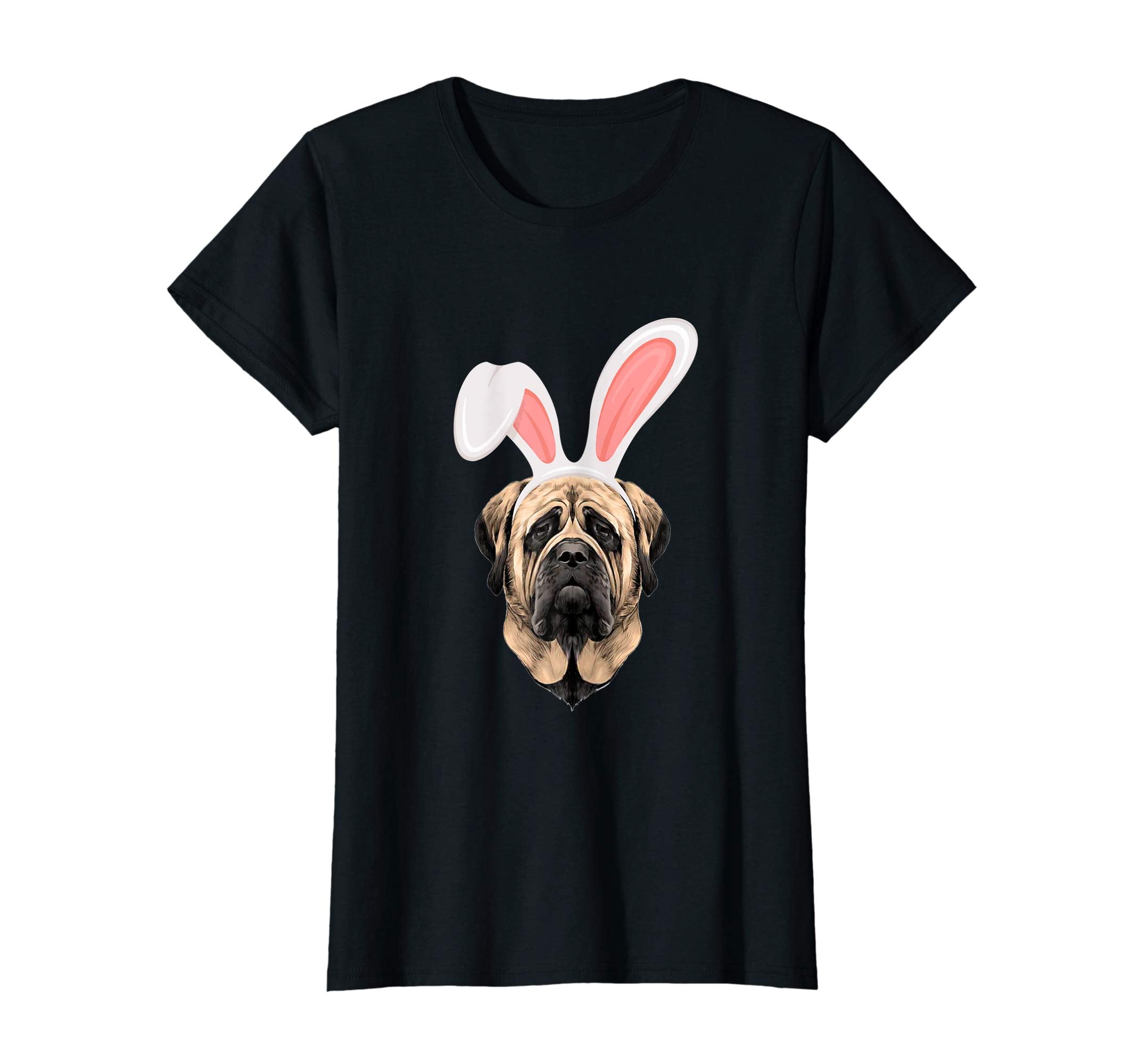Mastiff Dressed As Easter Bunny With Rabbit Ears T-Shirt