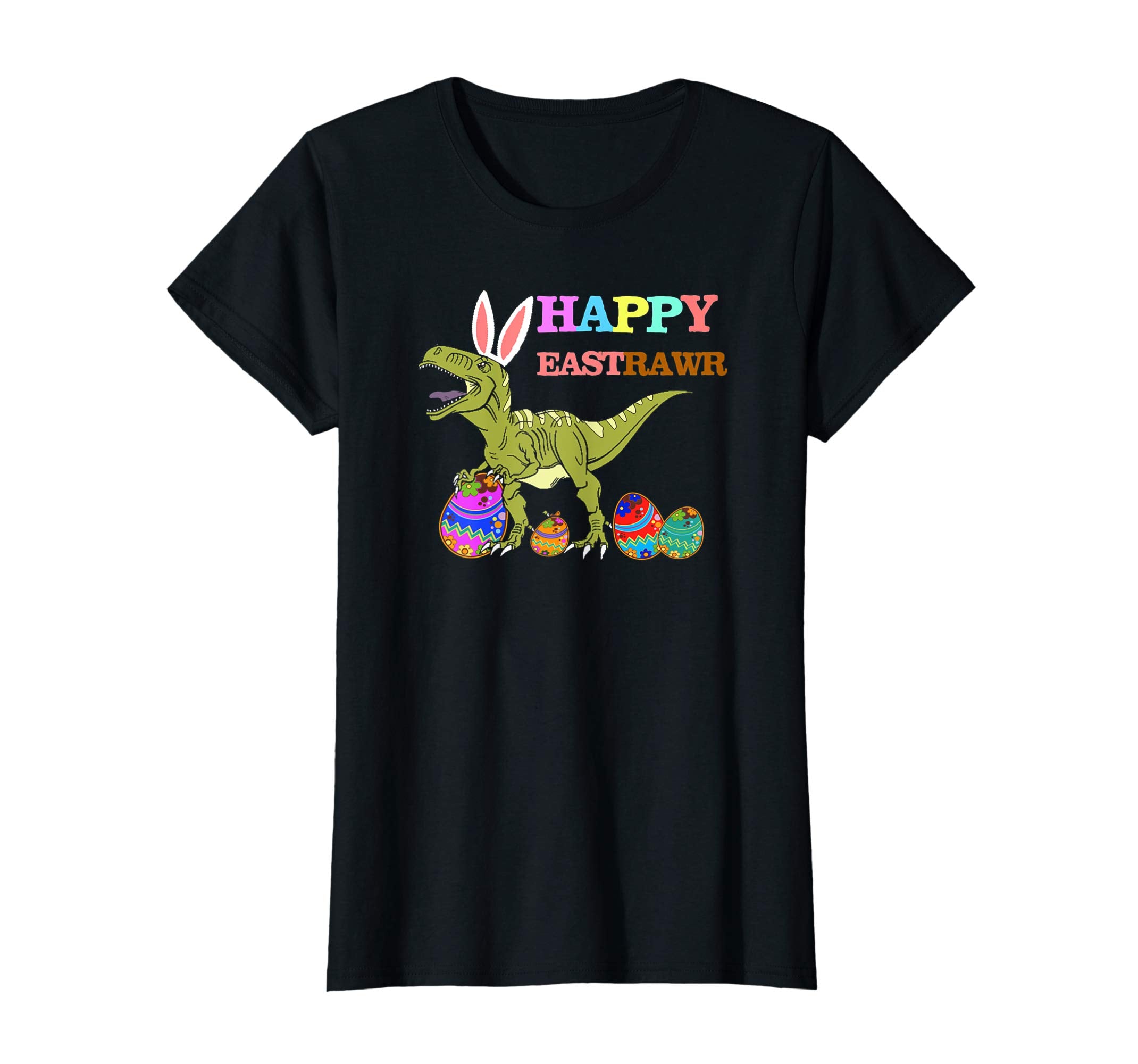 Happy Eastrawr T Rex Dinosaur Easter Bunny Egg Shirt Kids