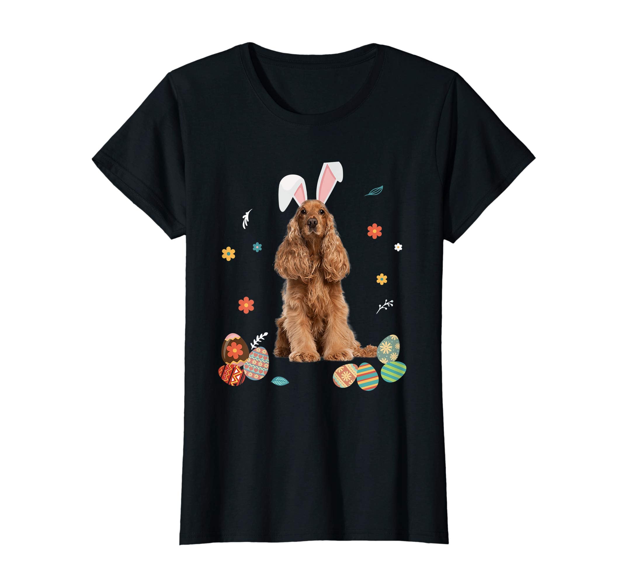 Cocker Spaniel Bunny Rabbit Happy Easter Day T-Shirt