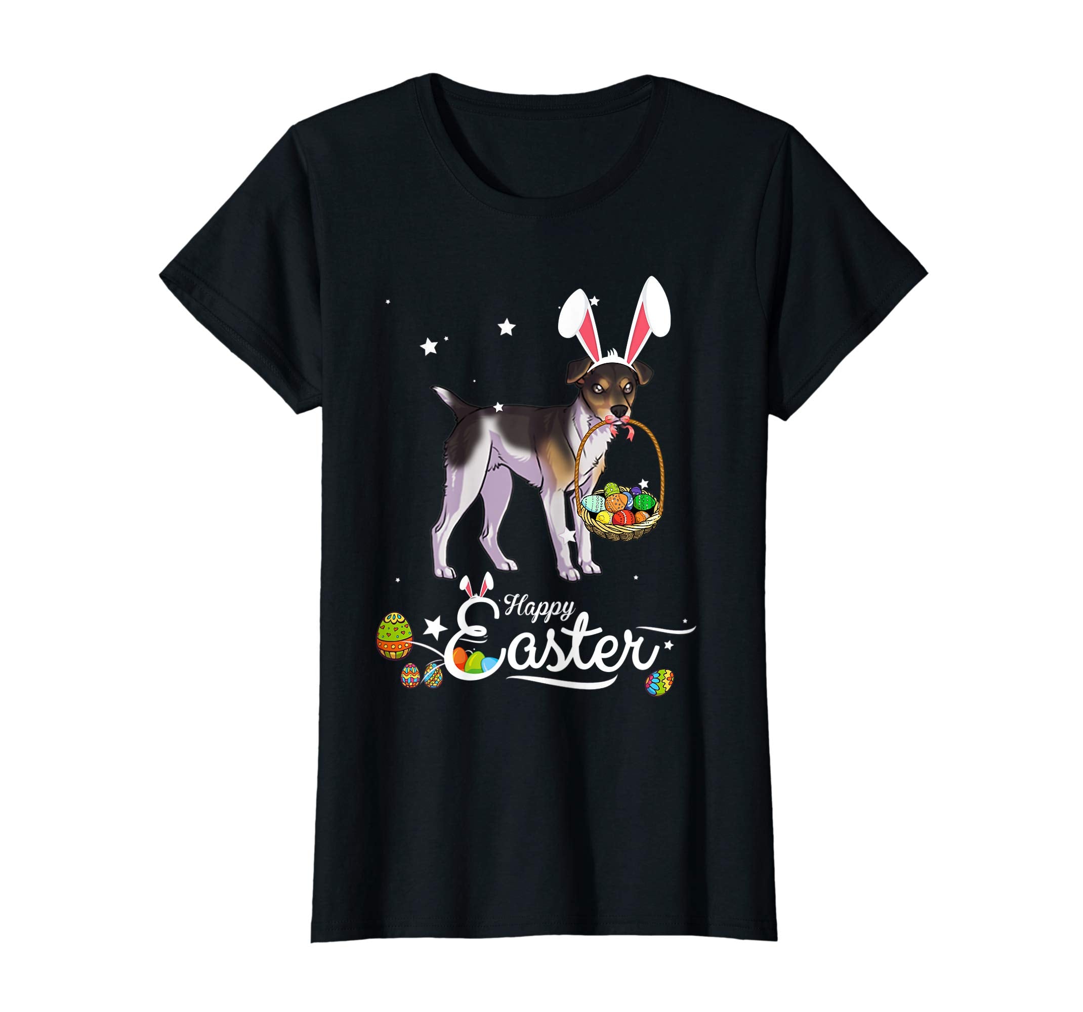 Rat Terrier Dog With Bunny Hat Easter Costume T Shirt