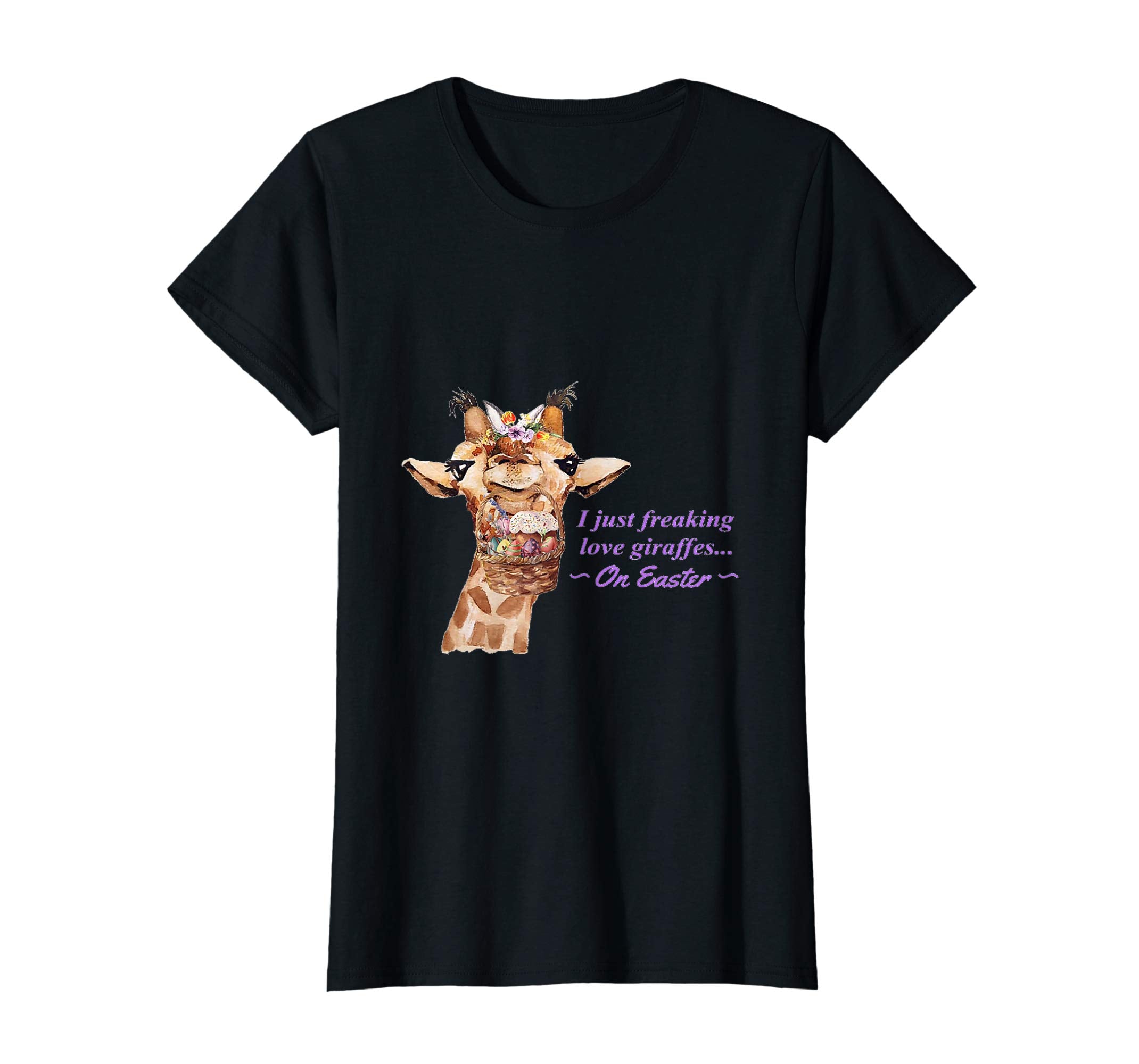 Funny I Just Freaking Love Giraffes On Easter Day Shirt Gift
