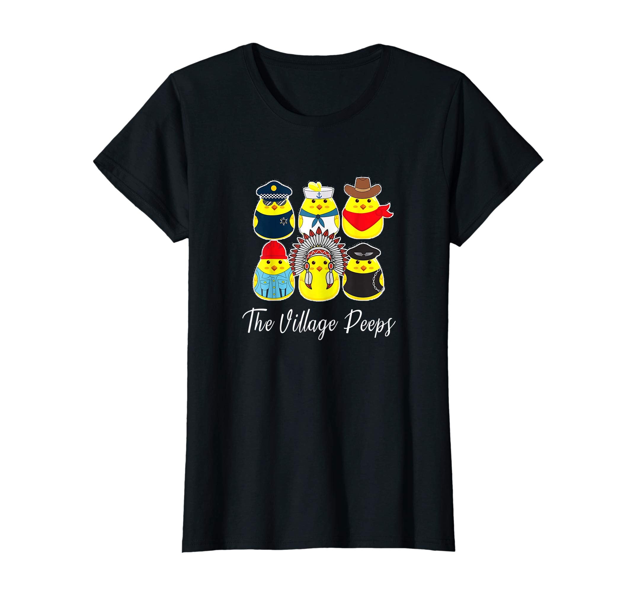 Funny Easter Shirt Village Peeps Cute Chick Tshirt Bunny